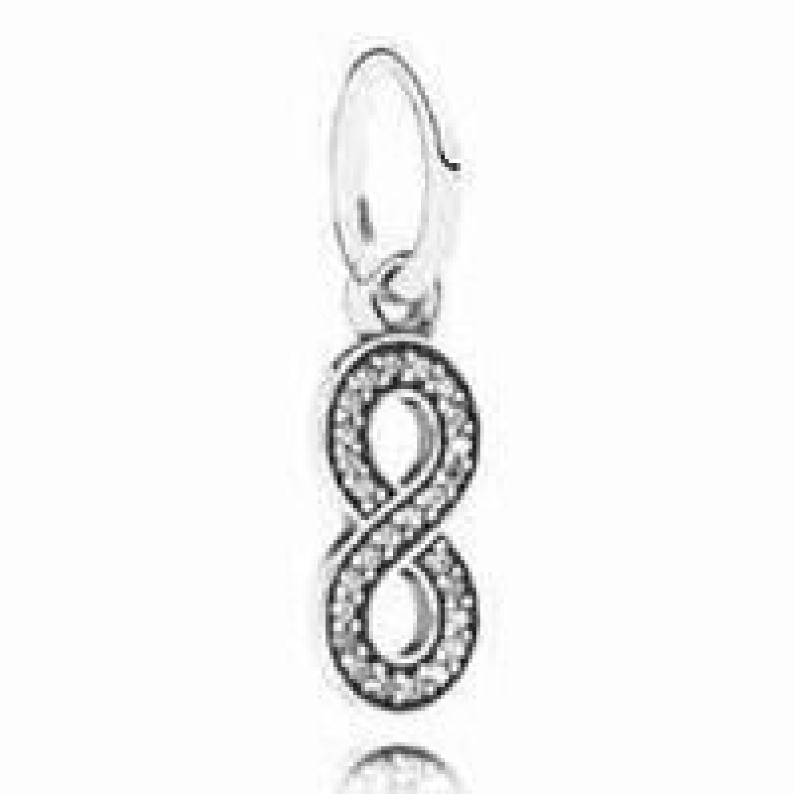 Pandora Damen-Charm Unendlichkeit 925 Silber Zirkonia weiß - 791351CZ 