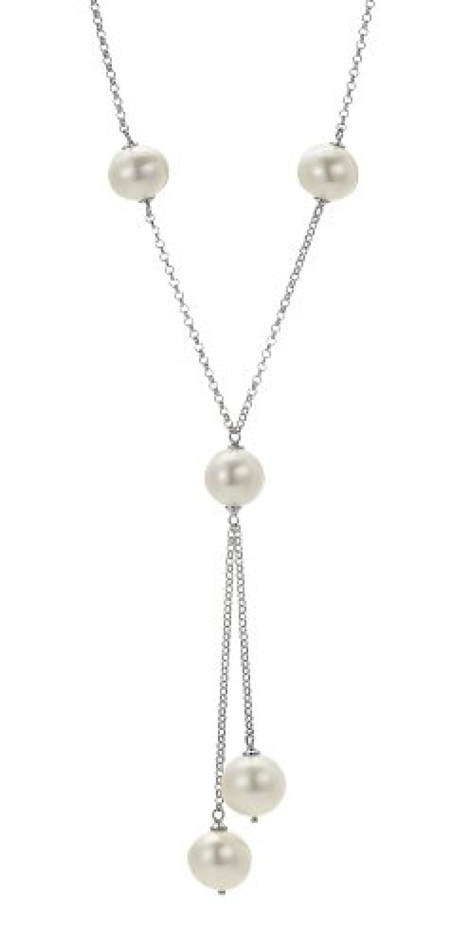 Adriana Damen-Halskette ohne Anh&auml;nger S&uuml;&szlig;wasser Zuchtperlen 925 Sterling Silber A5 