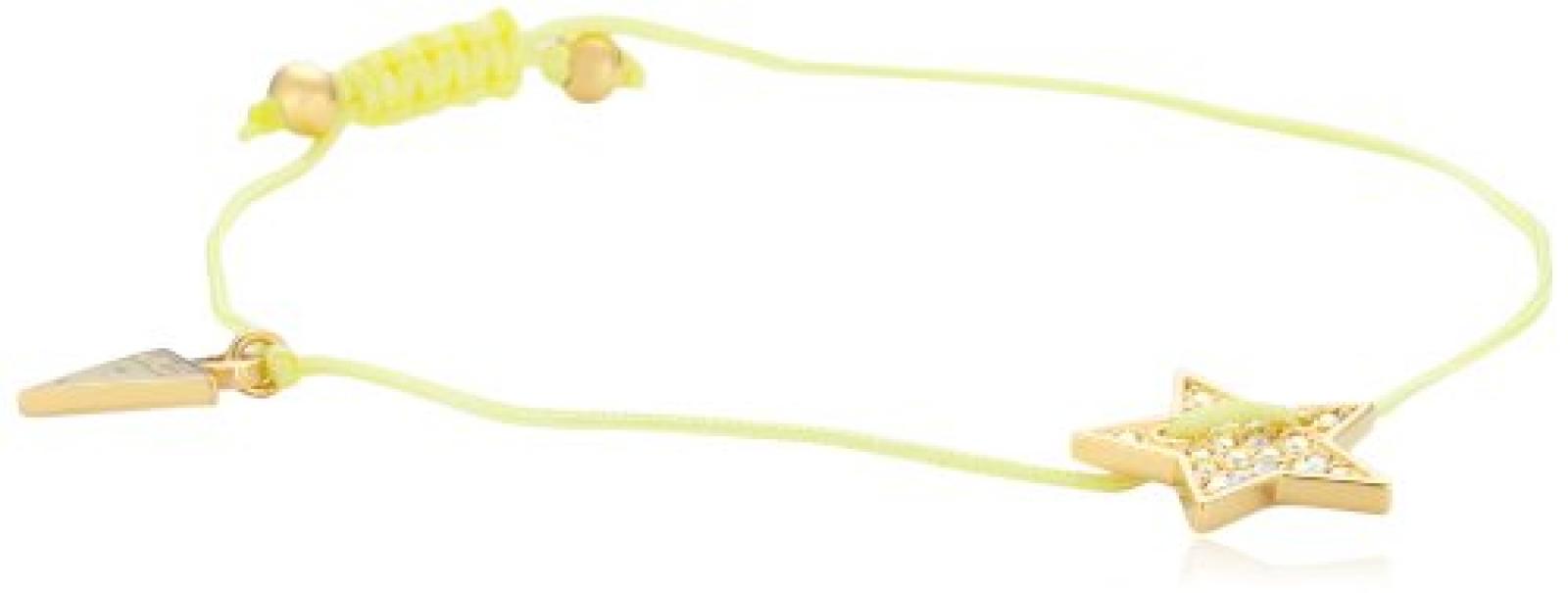 Guess Damen-Armband String Me Along Stoff Edelstahl vergoldet variabel bis 19 cm UBB11333 