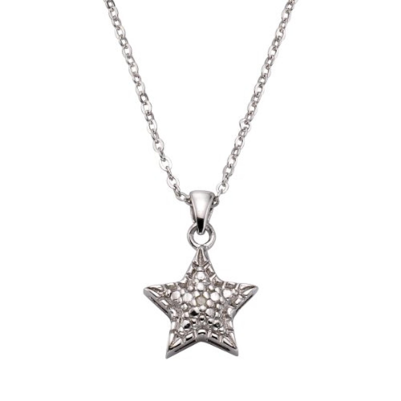 Celesta Damen-Halskette 925 Sterling Silber 45cm Zwischense 42cm 1x Diamnat 0,01ct. 500244609 