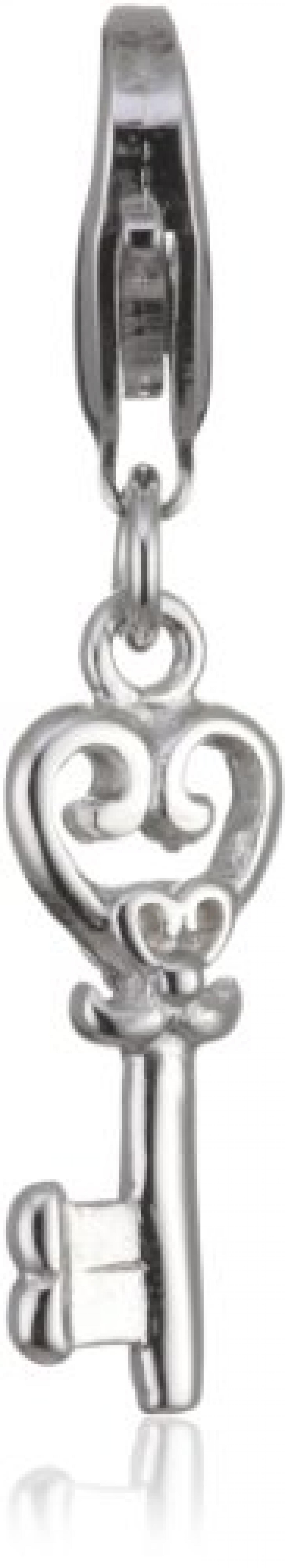 Rafaela Donata Charm Collection Damen-Charm Schlüssel Lilie stilisiert 925 Sterling Silber  60600098 