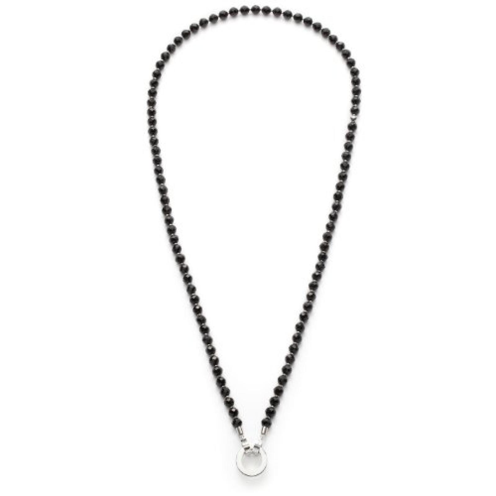 Leonardo Jewels Damenkette Edelstahl + Glas 80cm Precious schwarz 