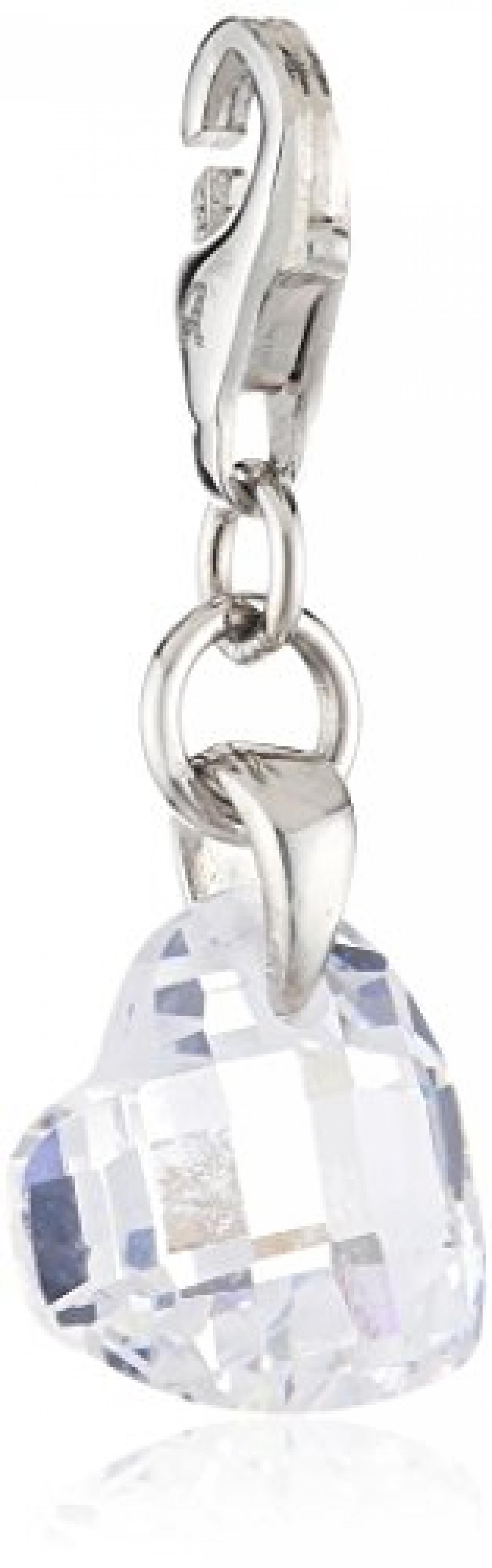 s.Oliver Damen-Charm 925 Sterling Silber Herz Zirkonia synth. L&auml;nge ca. 13 mm 419222 