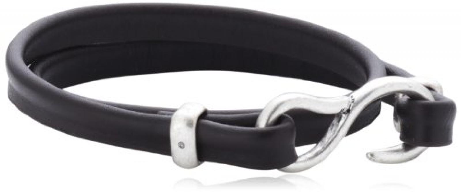 Pilgrim Jewelry Herren Armband Versilbert Leder Diamant Edge 42.0 cm weiß 461346592 