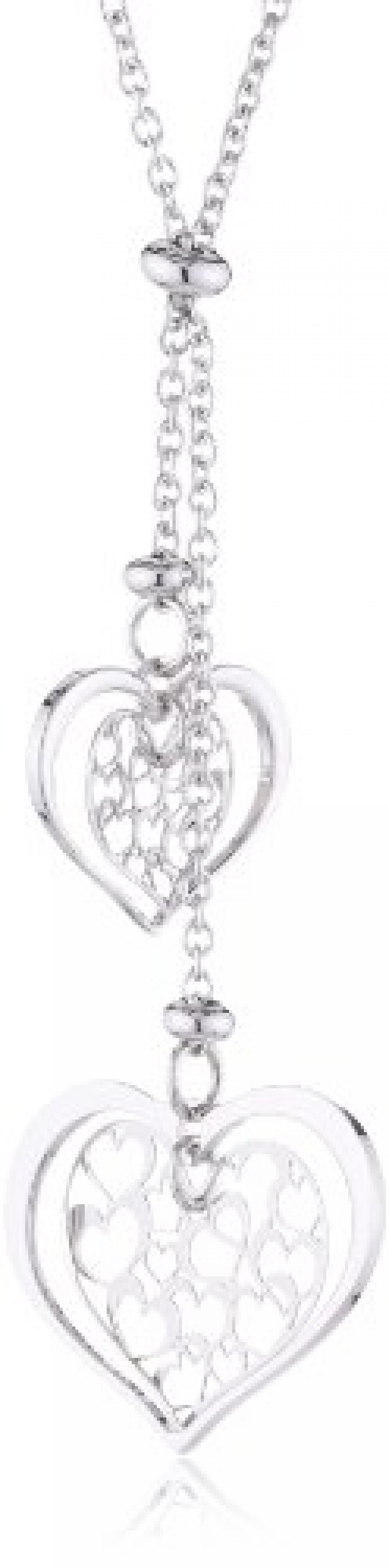 Nomination DamenHalskette Romantica Silber 925 (2 Herzen