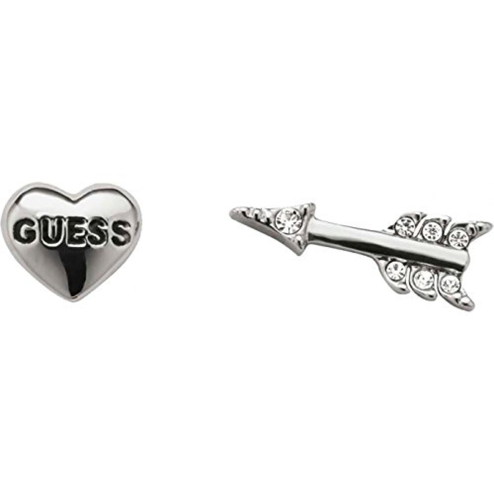 Guess Damen-Ohrstecker Edelstahl Kristall weiß UBE91305 