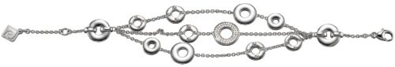 Pierre Cardin Damen Armband 925 Sterling Silber rhodiniert Kristall Zirkonia Constellation 17 cm wei&szlig; PCBR90119A170 