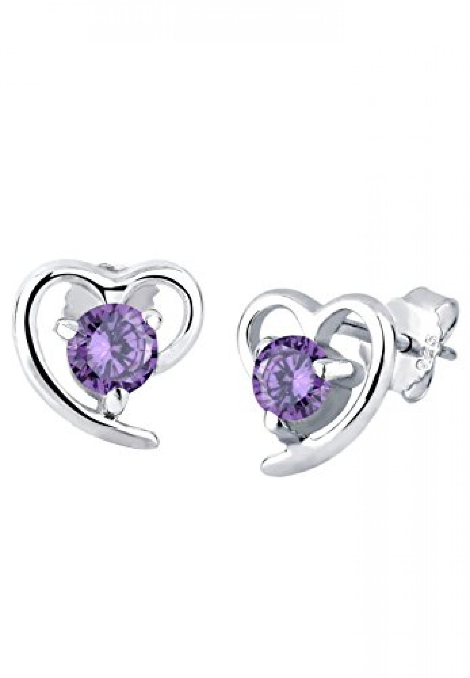 Elli Damen-Ohrringe Violett 925 Silber 03200525 