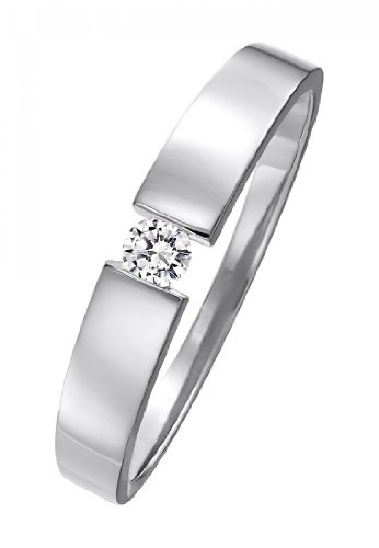 CHRIST Diamonds Damen-Ring 585er Gelbgold 1 Brillanten ca. 0,08 ct. (weißgold) 