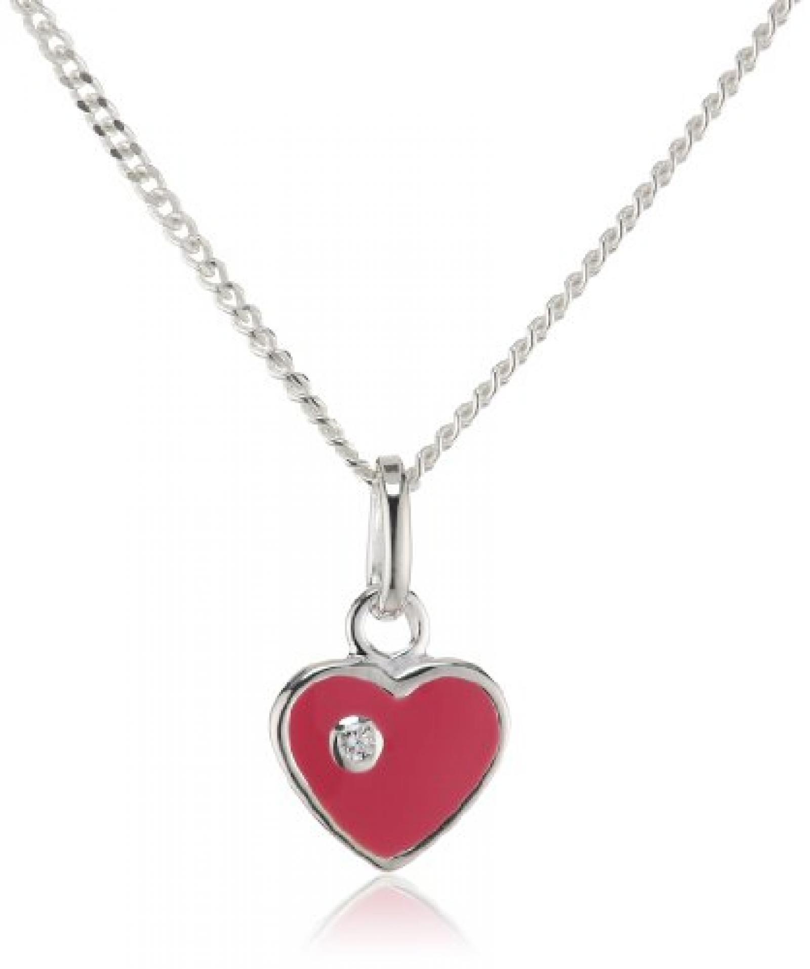 ZEEme For Kids - Kinderanhnger mit Kette 36-38cm 925/- Sterling Silber Herz pink 500243742-38Z 