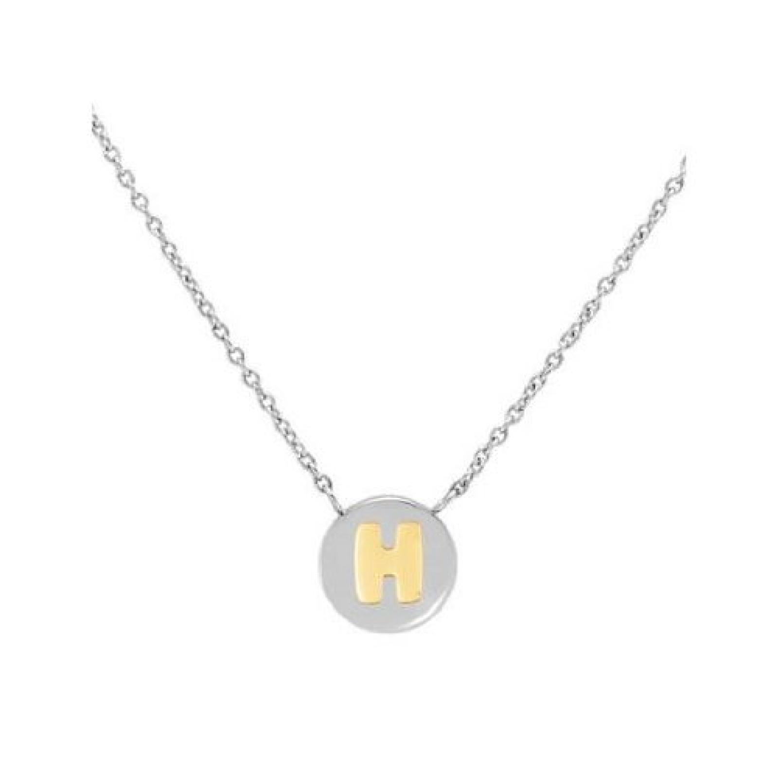 Nomination BON BON Halskette aus Stahl mit goldenen BUCHSTABEN (H) 065010-008 Nomination BON BON Halskette aus Stahl mit goldenen BUCHSTABEN (H) 065010-008