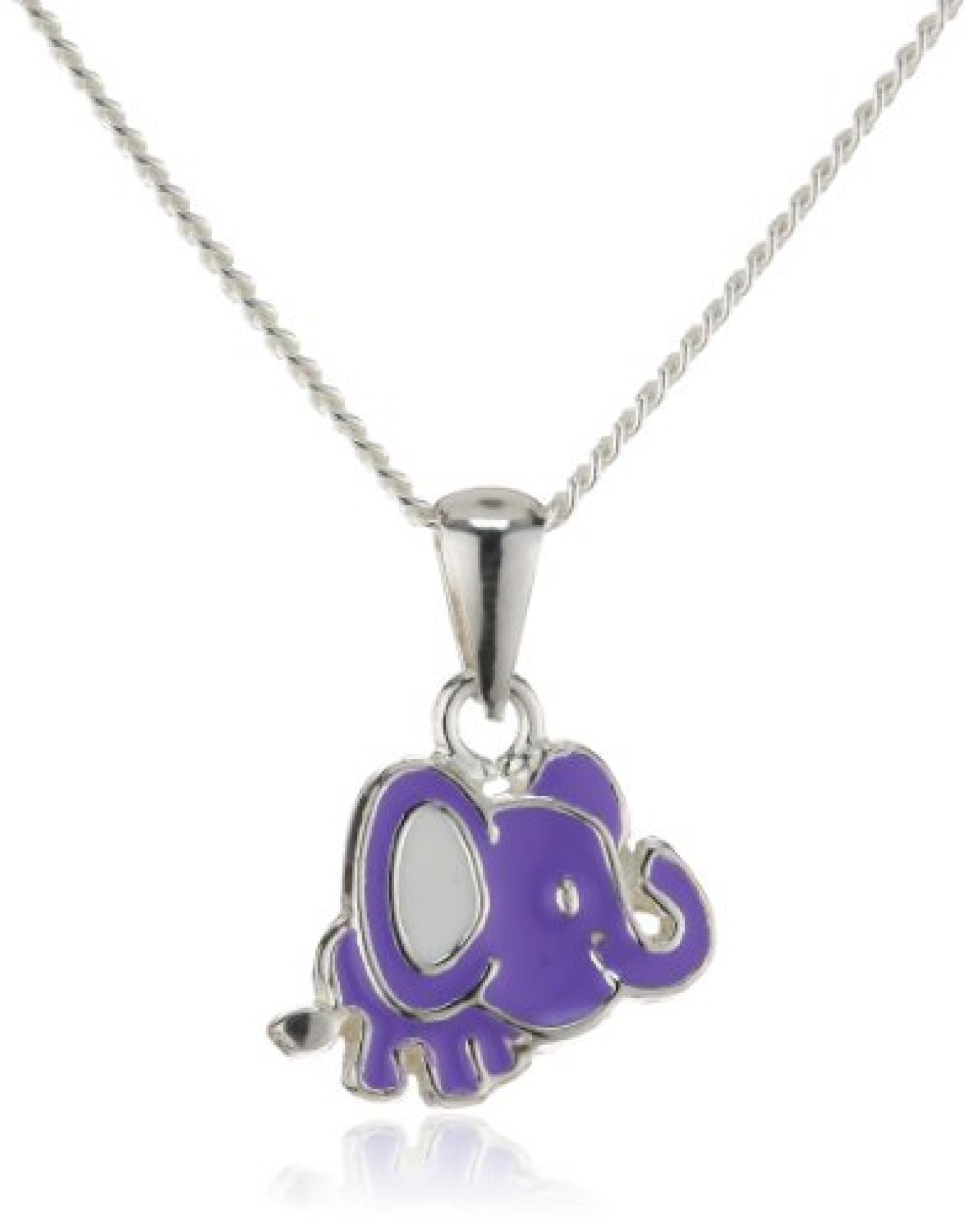 ZEEme Kinder-Anhänger mit Kette 925 Sterling Silber 38/36cm Elefant Lack lila 500244372 ZEEme Kinder-Anhänger mit Kette 925 Sterling Silber 38/36cm Elefant Lack lila 500244372