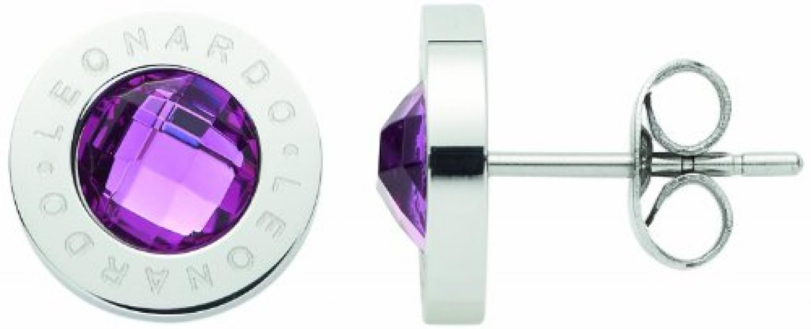 Leonardo Jewels Damen Ohrstecker Edelstahl Glas Matrix 1.7 cm 015306 