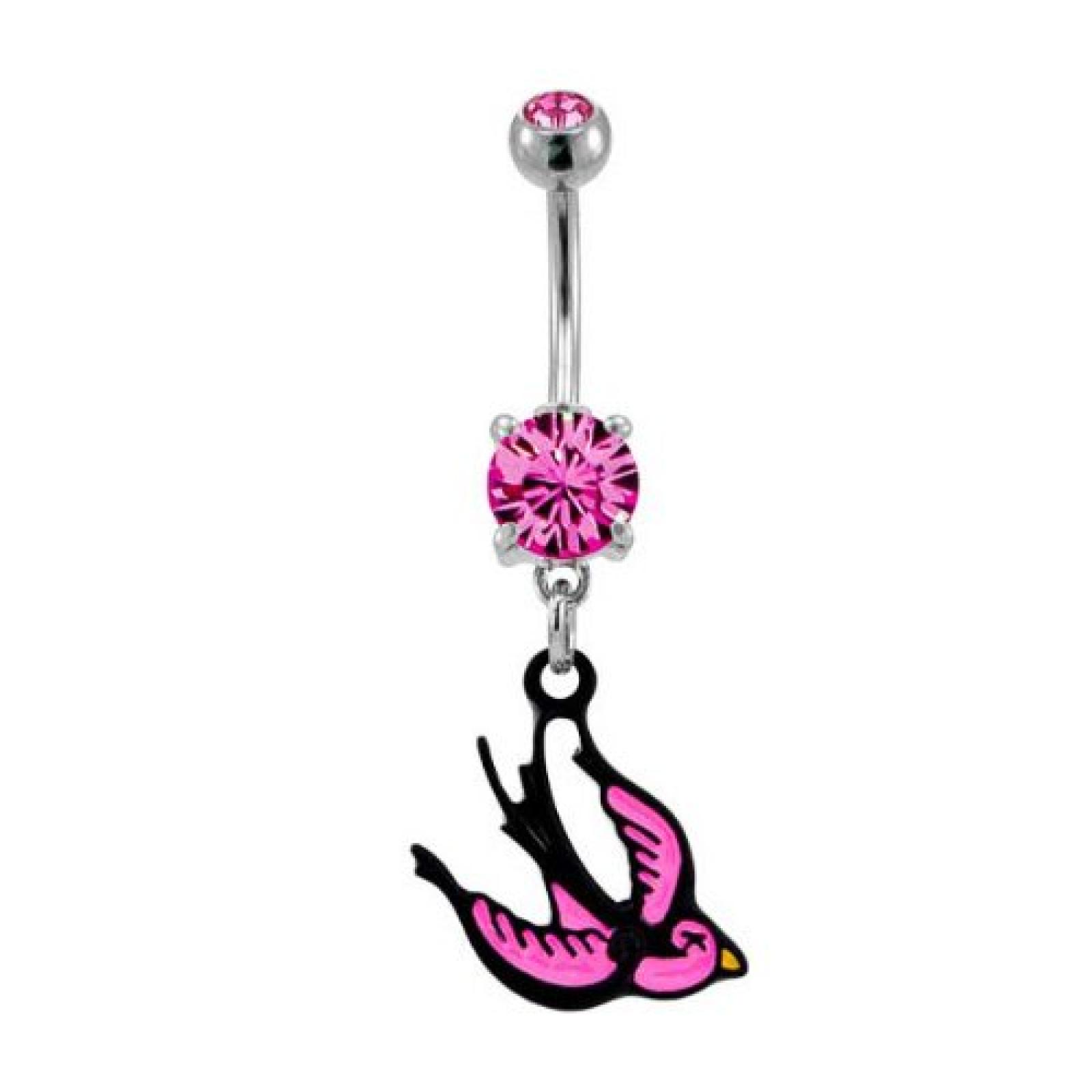 Metal Mafia Bauchnabelpiercing PINK SPARROW Metal Mafia Bauchnabelpiercing PINK SPARROW