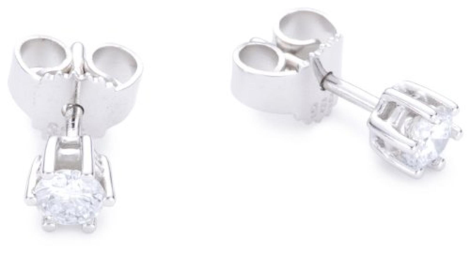 Bella Donna Damen-Ohrstecker 585 Wei&szlig;gold 2 Brillanten 0.35 Carat 631298 