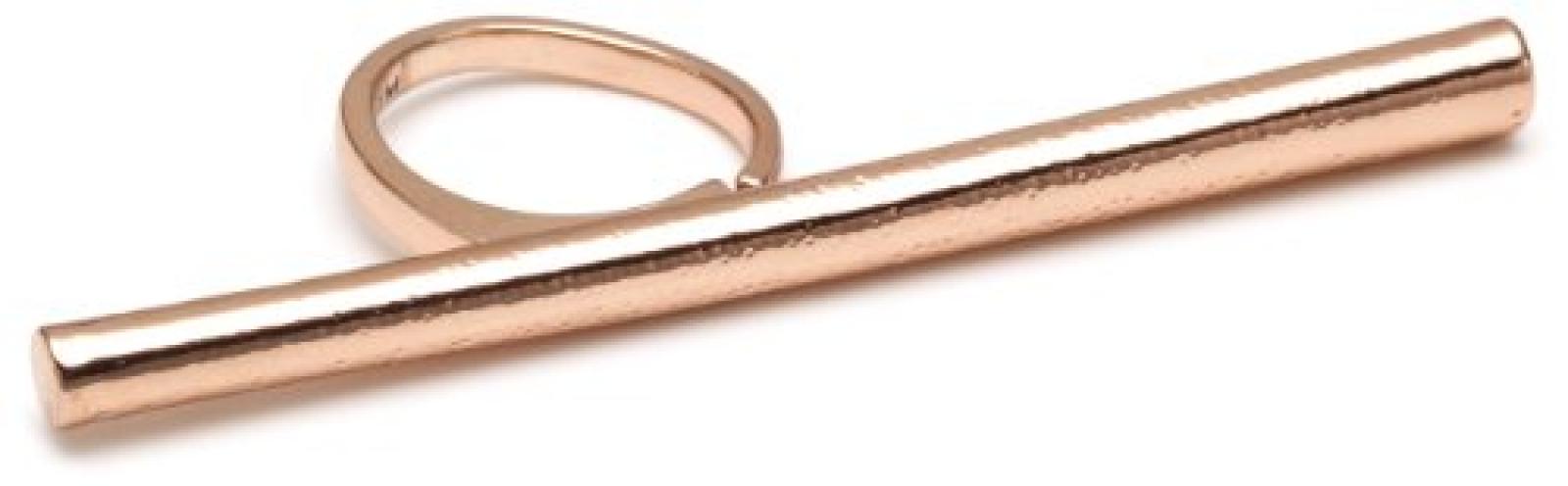 Pilgrim Damen-Fingerring aus der Serie Tubes Ros&eacute;Gold beschichtet 22122-3504 gr&ouml;&szlig;enverstellbar 