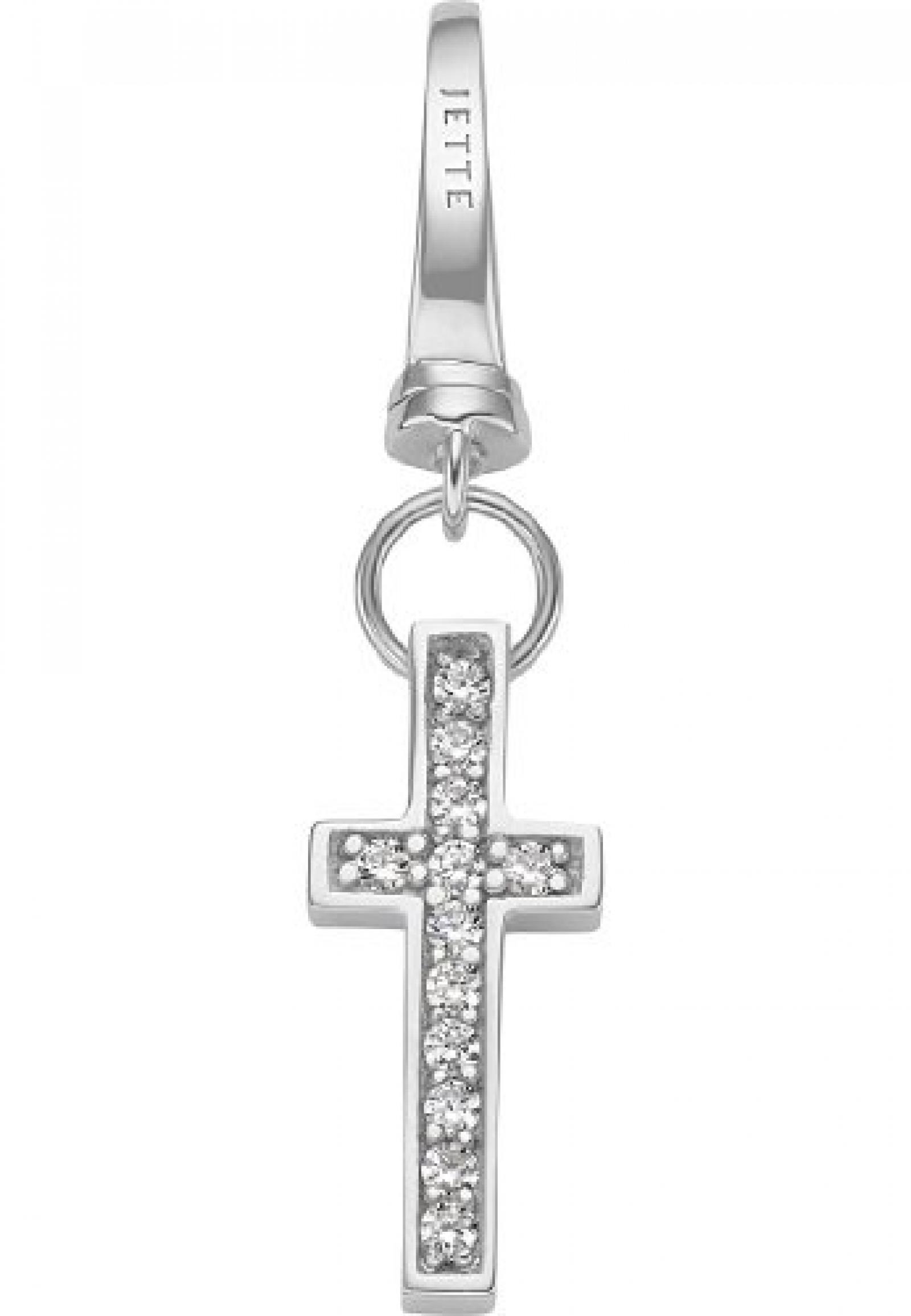 JETTE Charms Damen-Charms MINICHARM 925er Silber rhodiniert 12 Zirkonia One Size, silber 