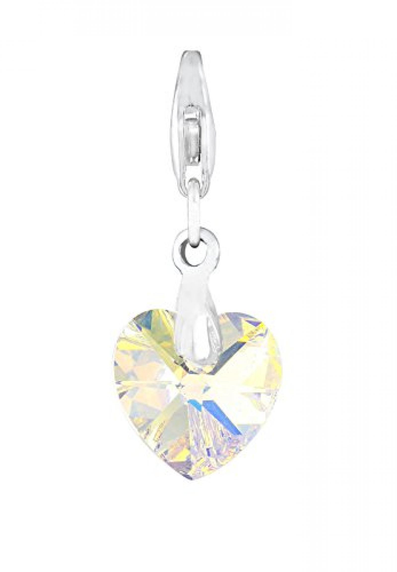 Elli Damen-Charm Kristallherz 925 Sterling Silber 13 mm 04603062 Elli Damen-Charm Kristallherz 925 Sterling Silber 13 mm 04603062