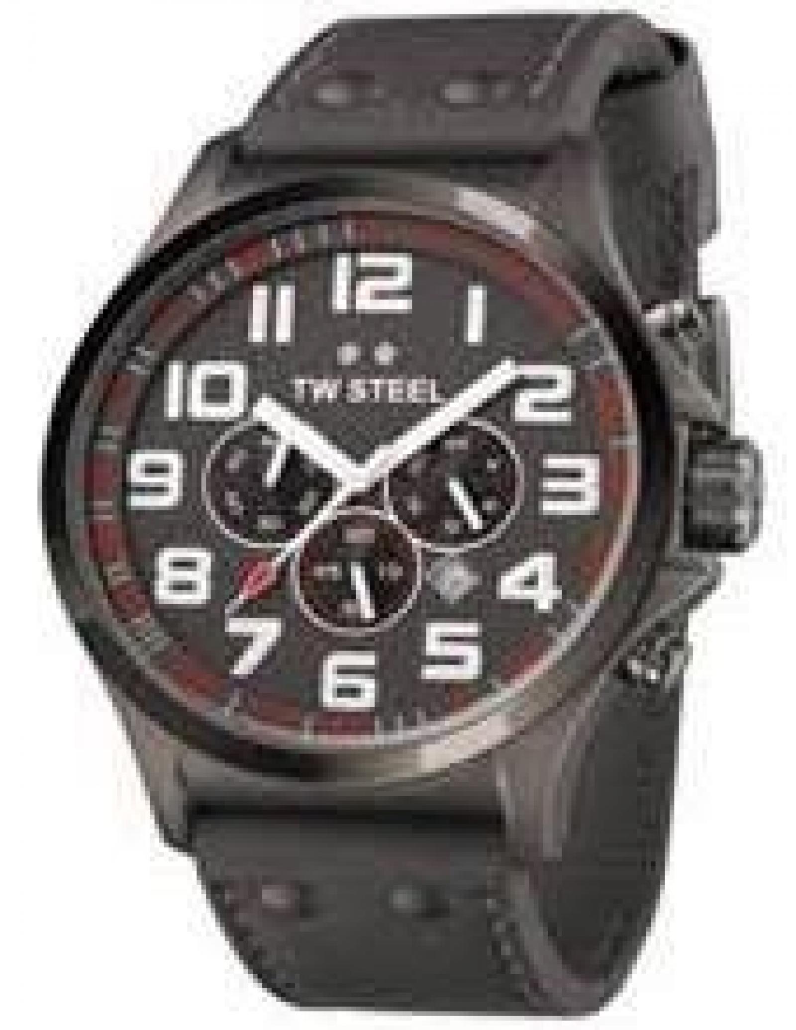 TW Steel Herren-Armbanduhr XL Pilot Chronograph Quarz Leder TW-423 TW Steel Herren-Armbanduhr XL Pilot Chronograph Quarz Leder TW-423