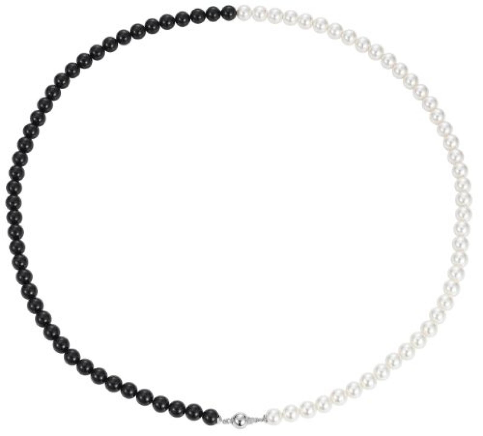 Pierre Cardin Damen-Halsband 925 Sterling Silber rhodiniert Perlmutt Perlmutt Liens de perles wei&szlig; PCNL90442D700 