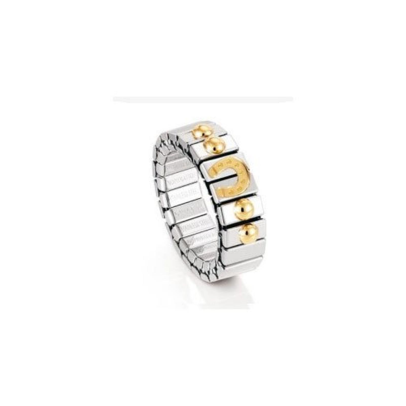 Nomination Damen-Ring /A Klein Mit 1 Symbol Hufeisen Ring größe variabel 040003/017 