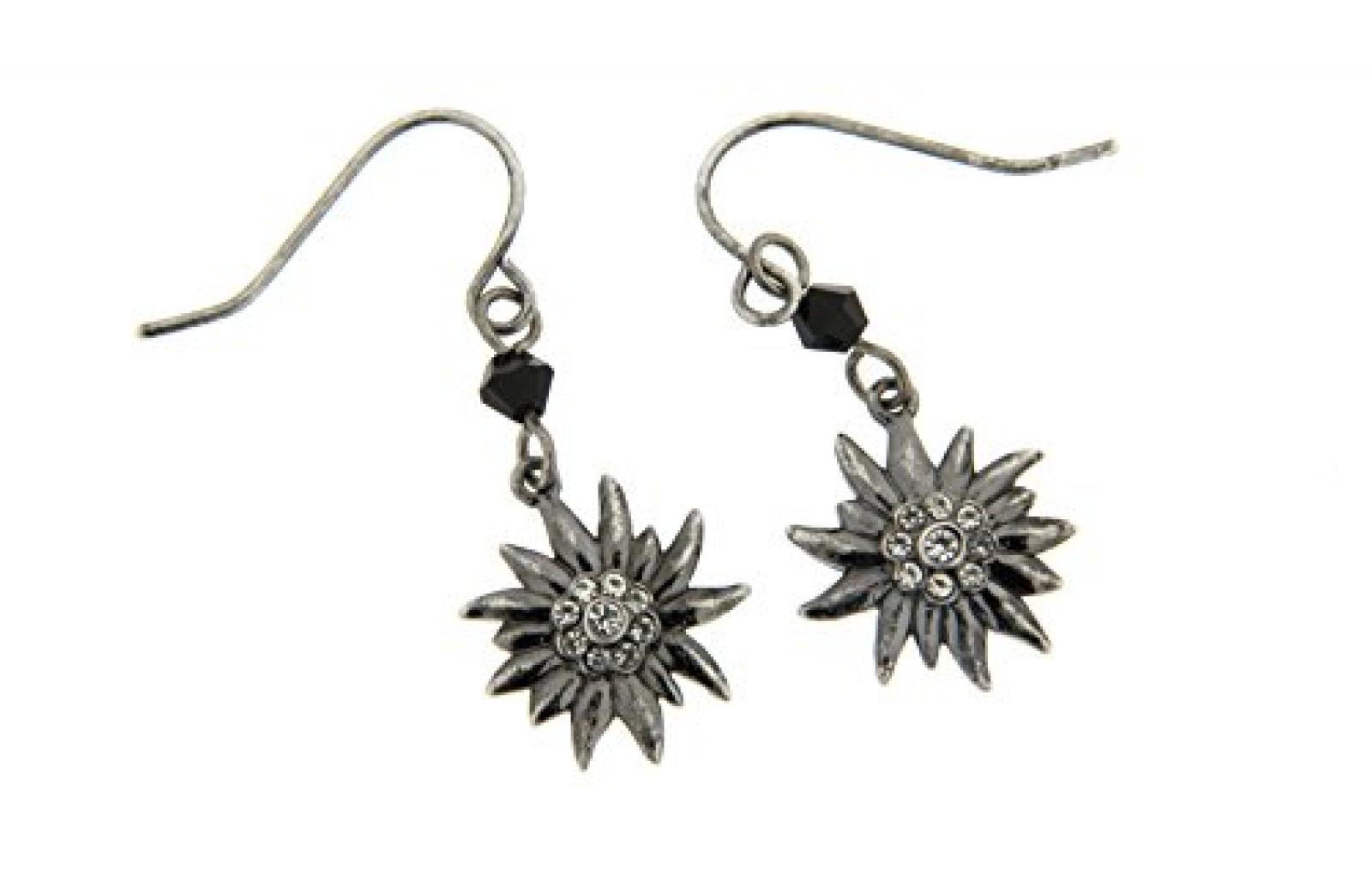 Kettenworld Damen-Ohrhänger Bronze Glaskristall 3.5 cm schwarz 343320 Kettenworld Damen-Ohrhänger Bronze Glaskristall 3.5 cm schwarz 343320