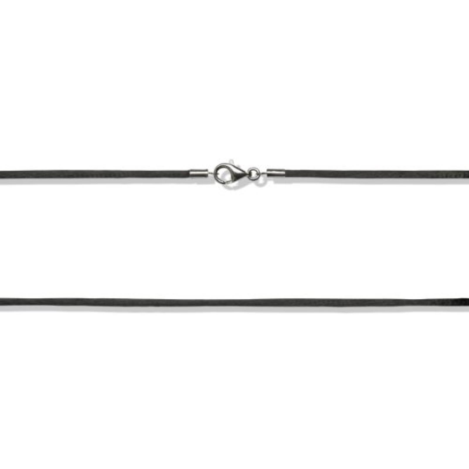 Rafaela Donata  Damen-Halskette Basic Collection Satin schwarz 925 Sterling Silber 80 cm  60990095 