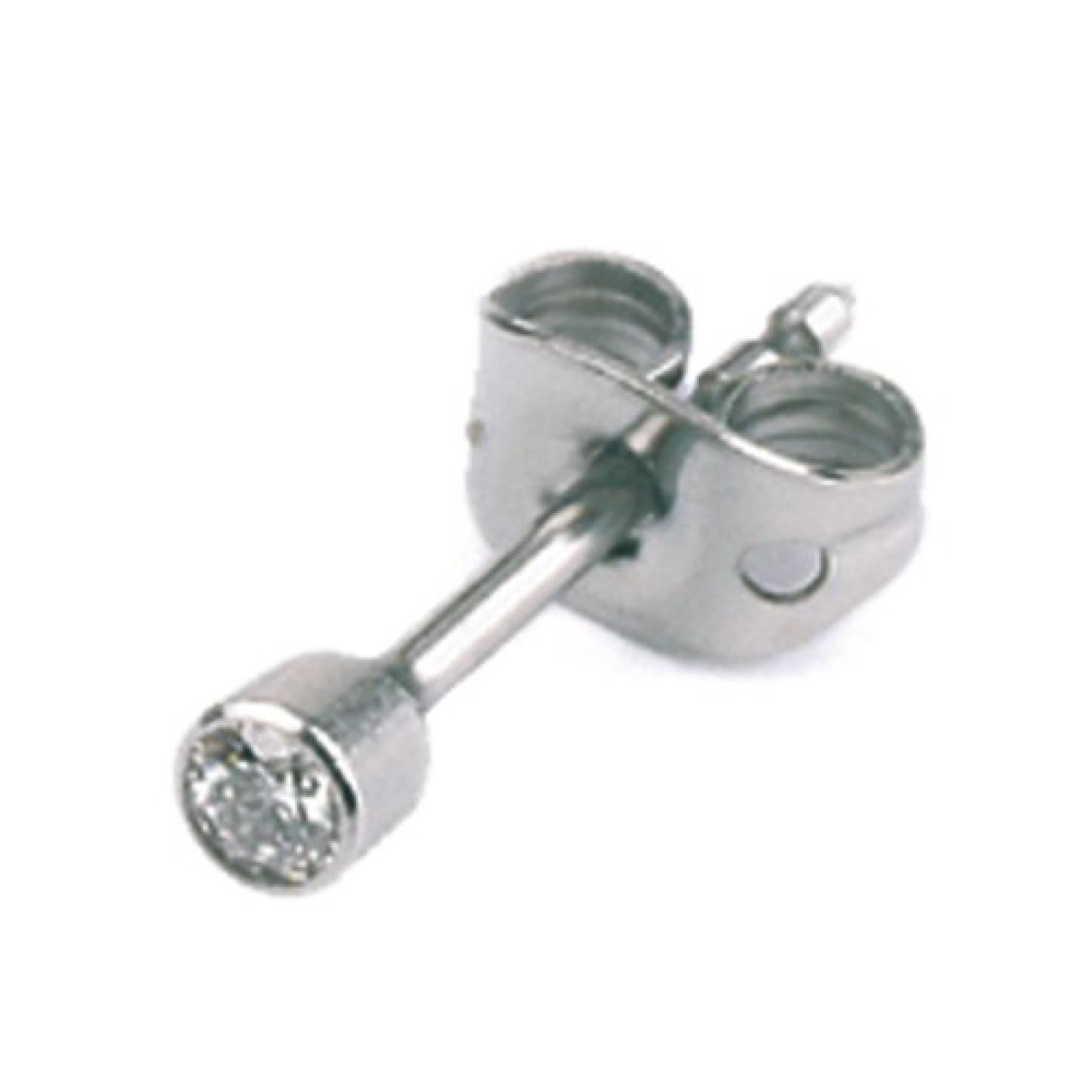 Monomaina Herren-Ohrring Edelstahl 1 Diamanten 0,04 ct weiß 31154H Monomaina Herren-Ohrring Edelstahl 1 Diamanten 0,04 ct weiß 31154H