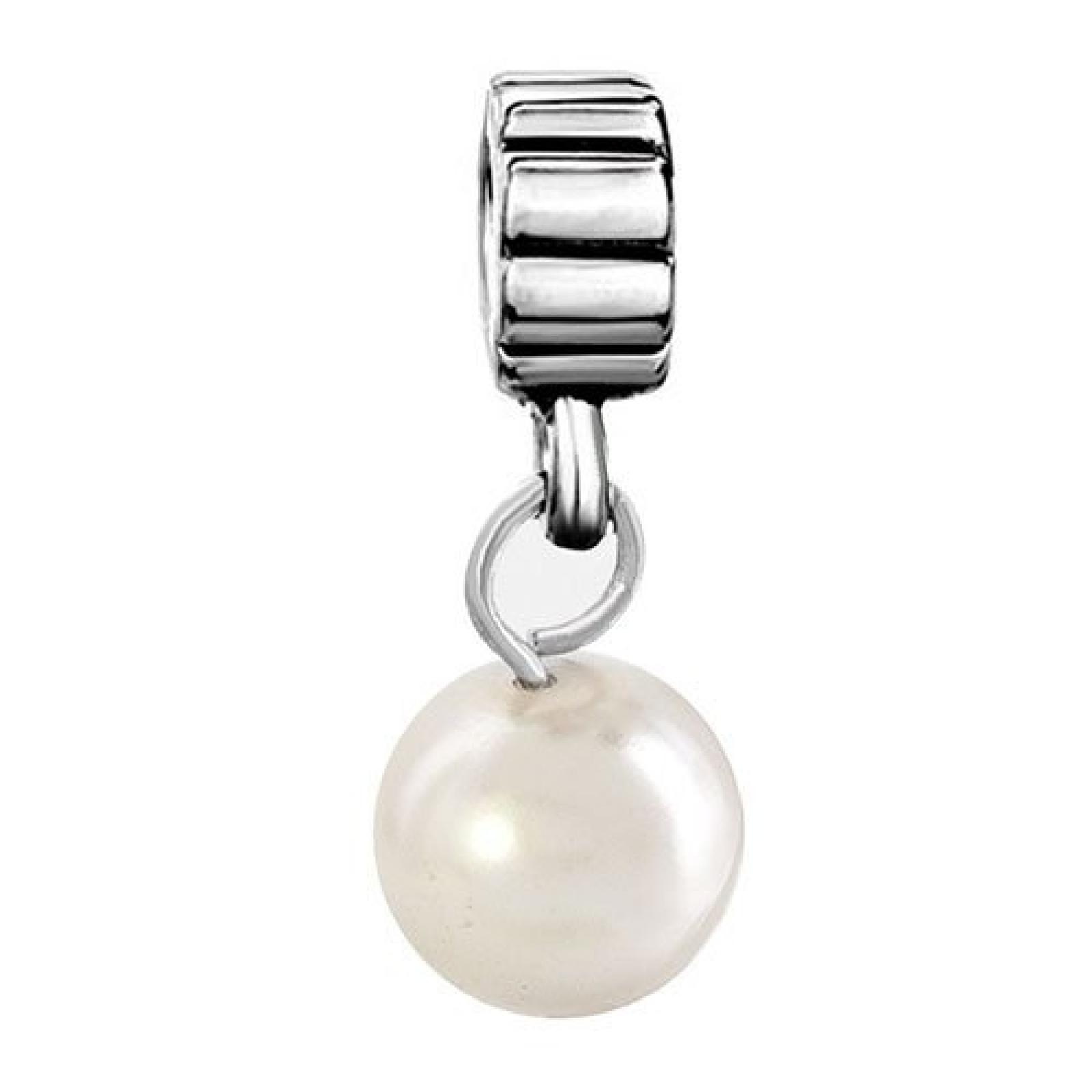 Pugster Damen-Charm Valero Silber Farbe Pearls Classic Collection Hochwertige Süßwasser-Zuchtperlen 