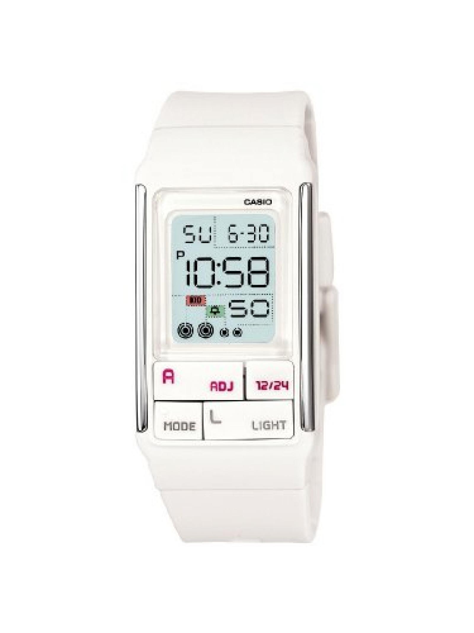 Casio Damen-Armbanduhr Digital Kunststoff wei&szlig; LDF-52-7AEF 