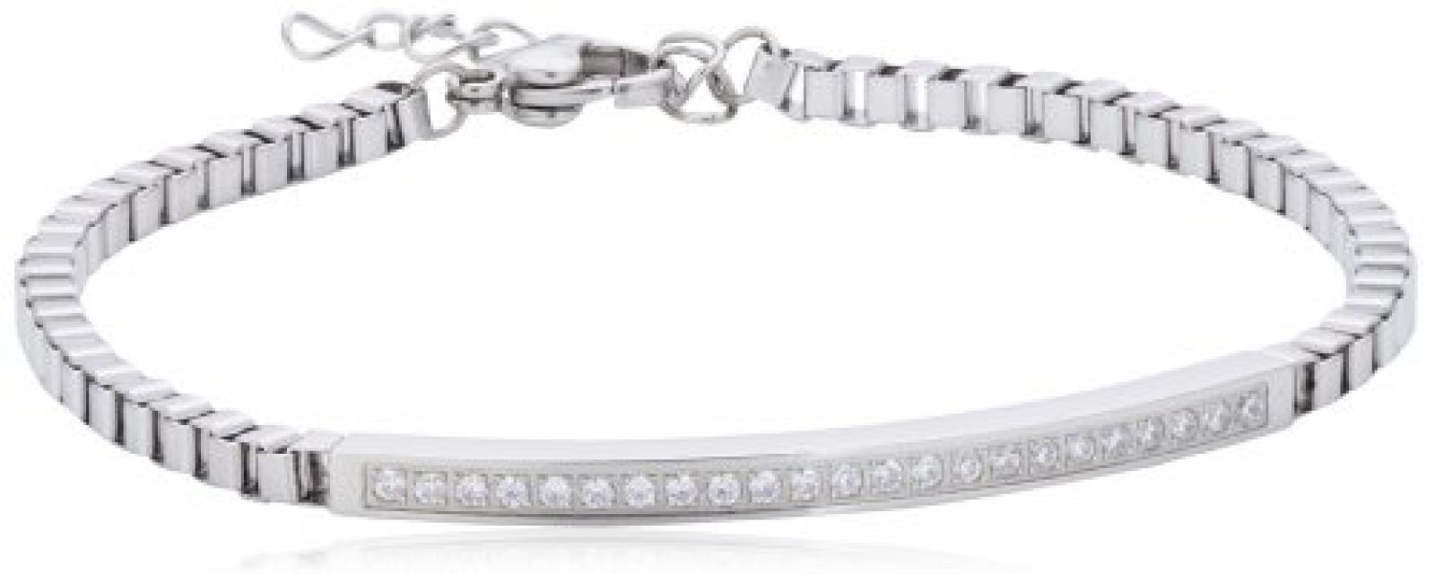 Mike Ellis Damen Armband Zirkonia Edelstahl weiß B132 IPS 