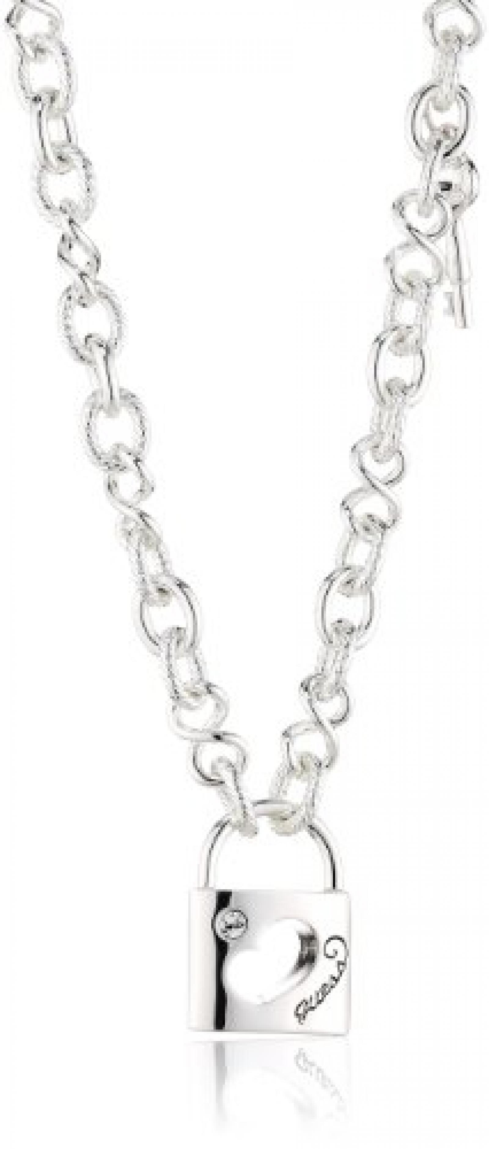 Guess Damen-Halskette Metalllegierung 1 Zirkonia farblos 90 cm UBN81067 