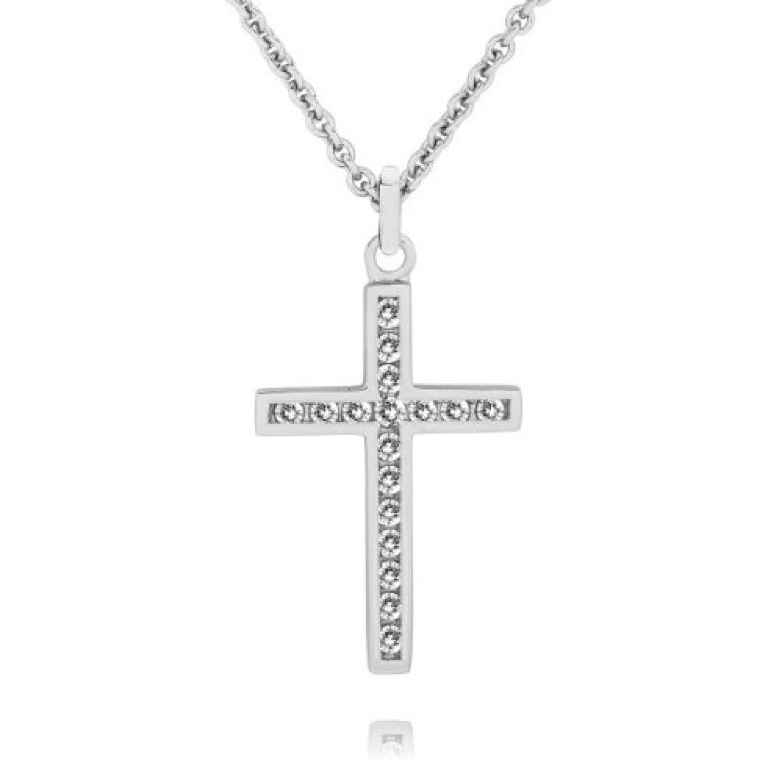 Rafaela Donata Classic Collection Anh&auml;nger Kreuz Sterling Silber 925 Zirkonia wei&szlig; 60837014 