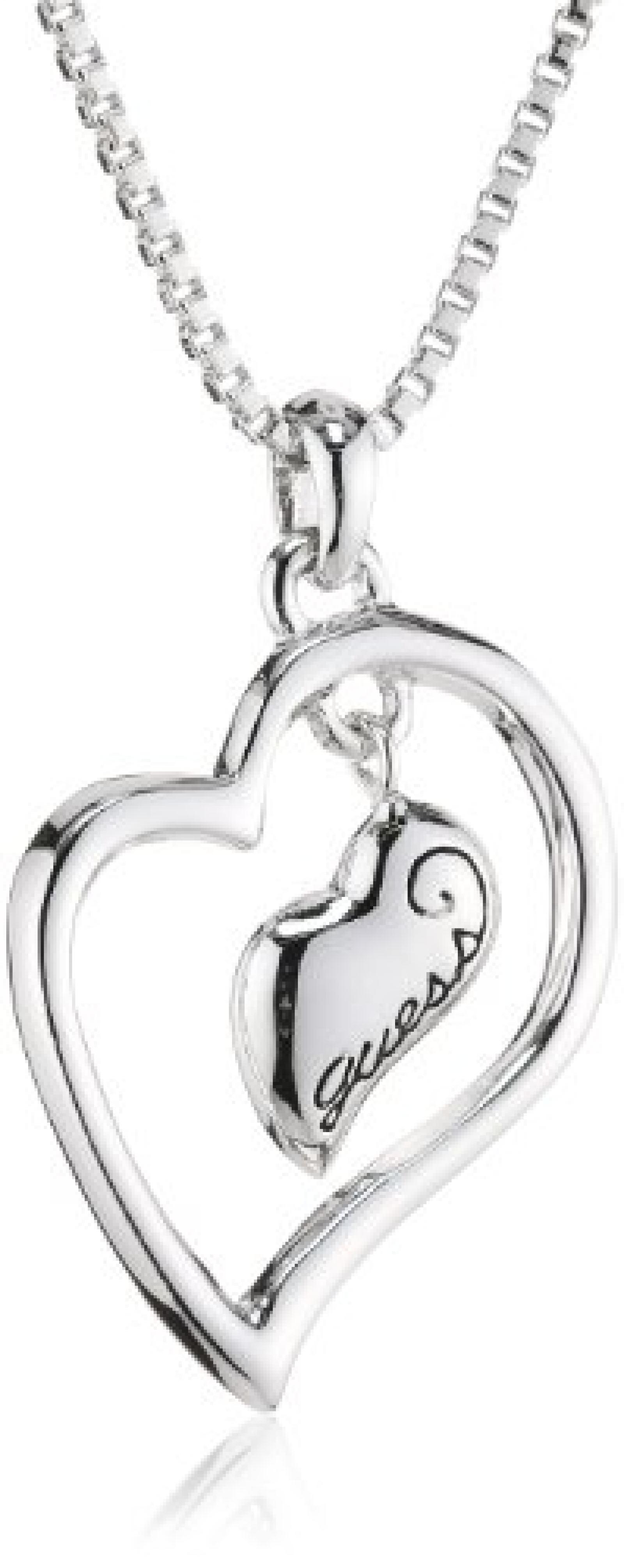 Guess Damen-Halskette Metall mit Herz UBN80104 Guess Damen-Halskette Metall mit Herz UBN80104