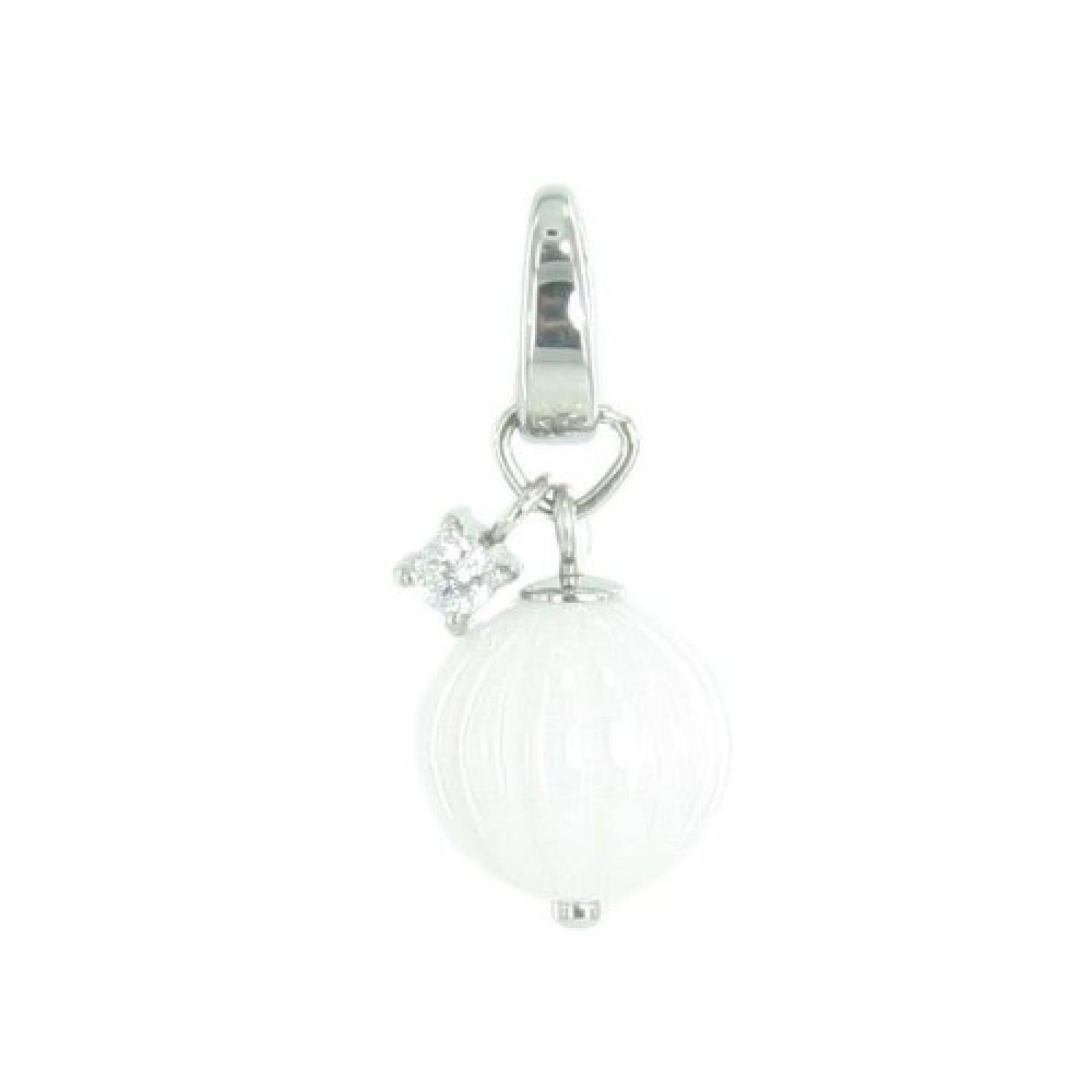 Fossil Damen-Charm Anhänger Bead Keramik Zirkonia weiss JF86224040 Fossil Damen-Charm Anhänger Bead Keramik Zirkonia weiss JF86224040