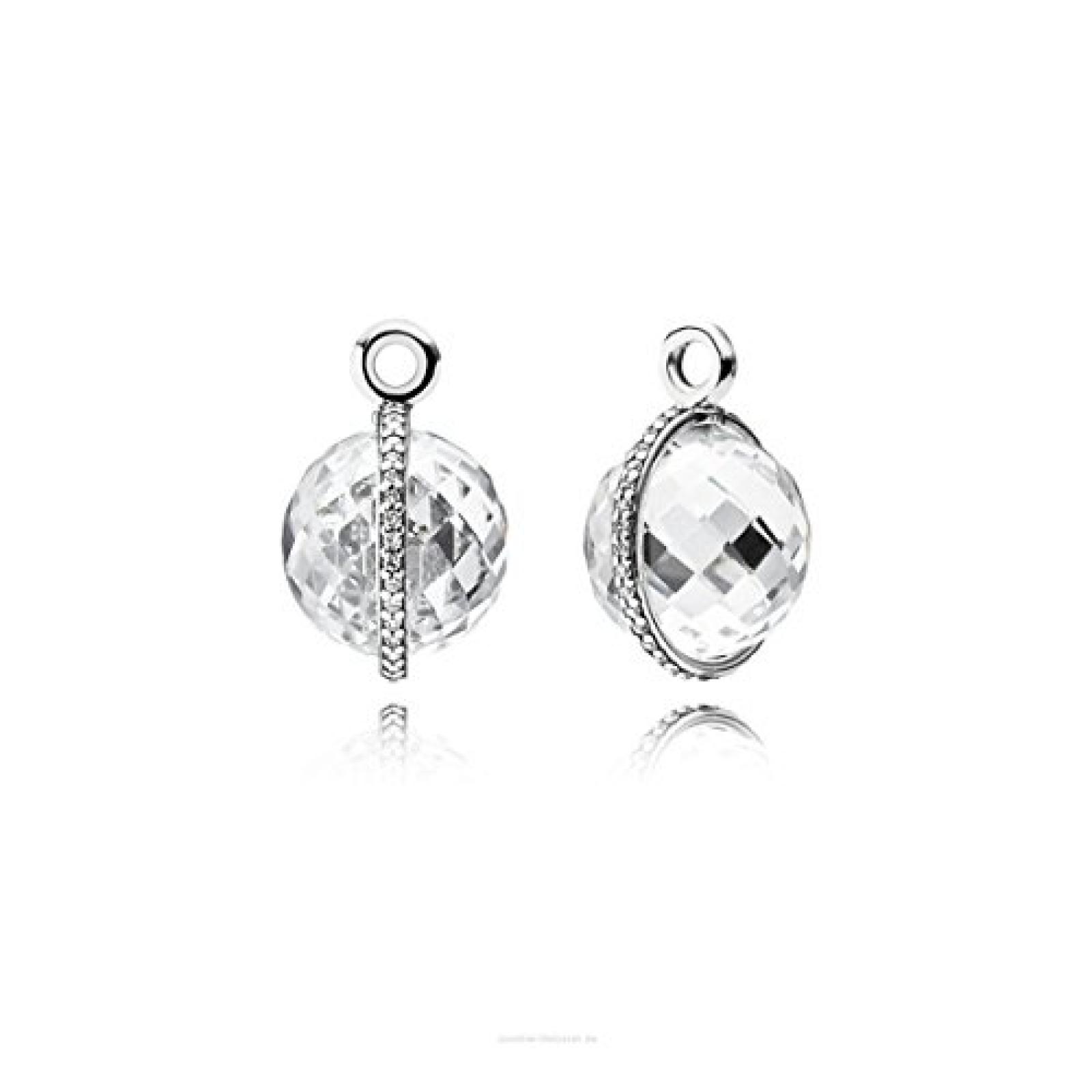Pandora Damen-Ohring-Einhänger 925 Silber Zirkonia transparent - 290683CZ Pandora Damen-Ohring-Einhänger 925 Silber Zirkonia transparent - 290683CZ