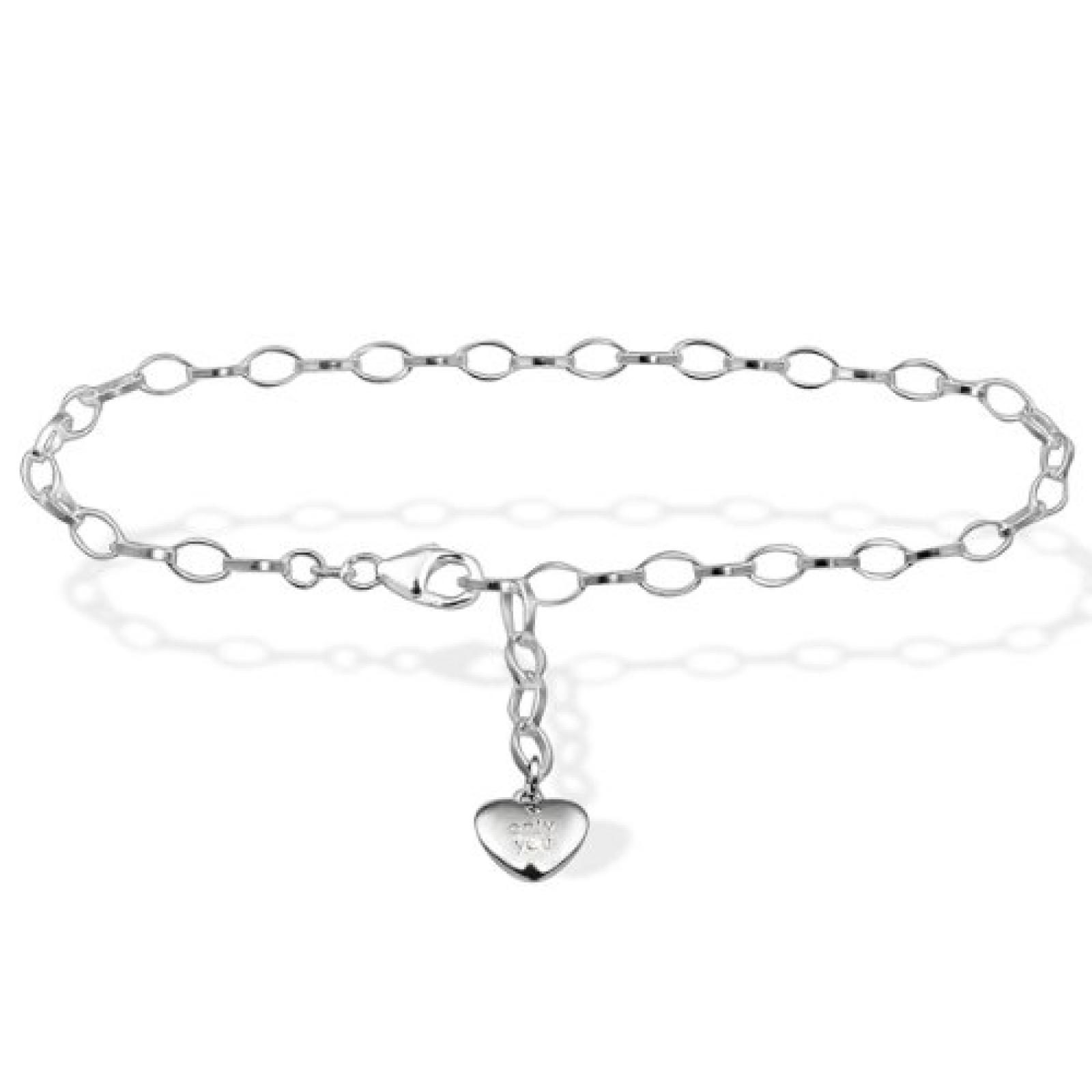 Goldmaid Damen-Fu&szlig;kette Herz 925 Sterlingsilber 25cm Ke F4630SH 