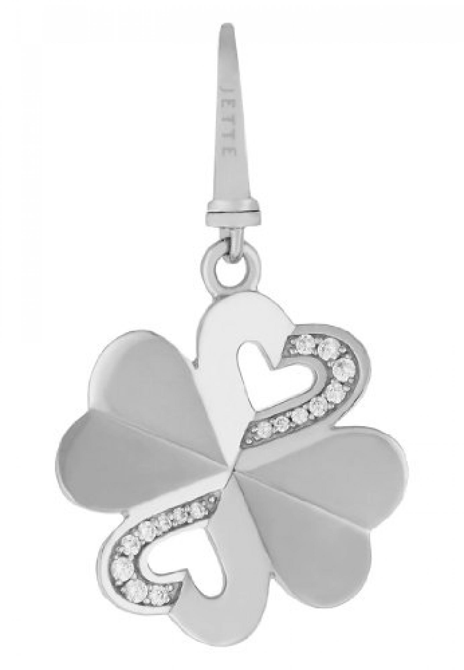 JETTE Charms Damen-Charm CHARM 925er Silber 16 Zirkonia One Size, silber 