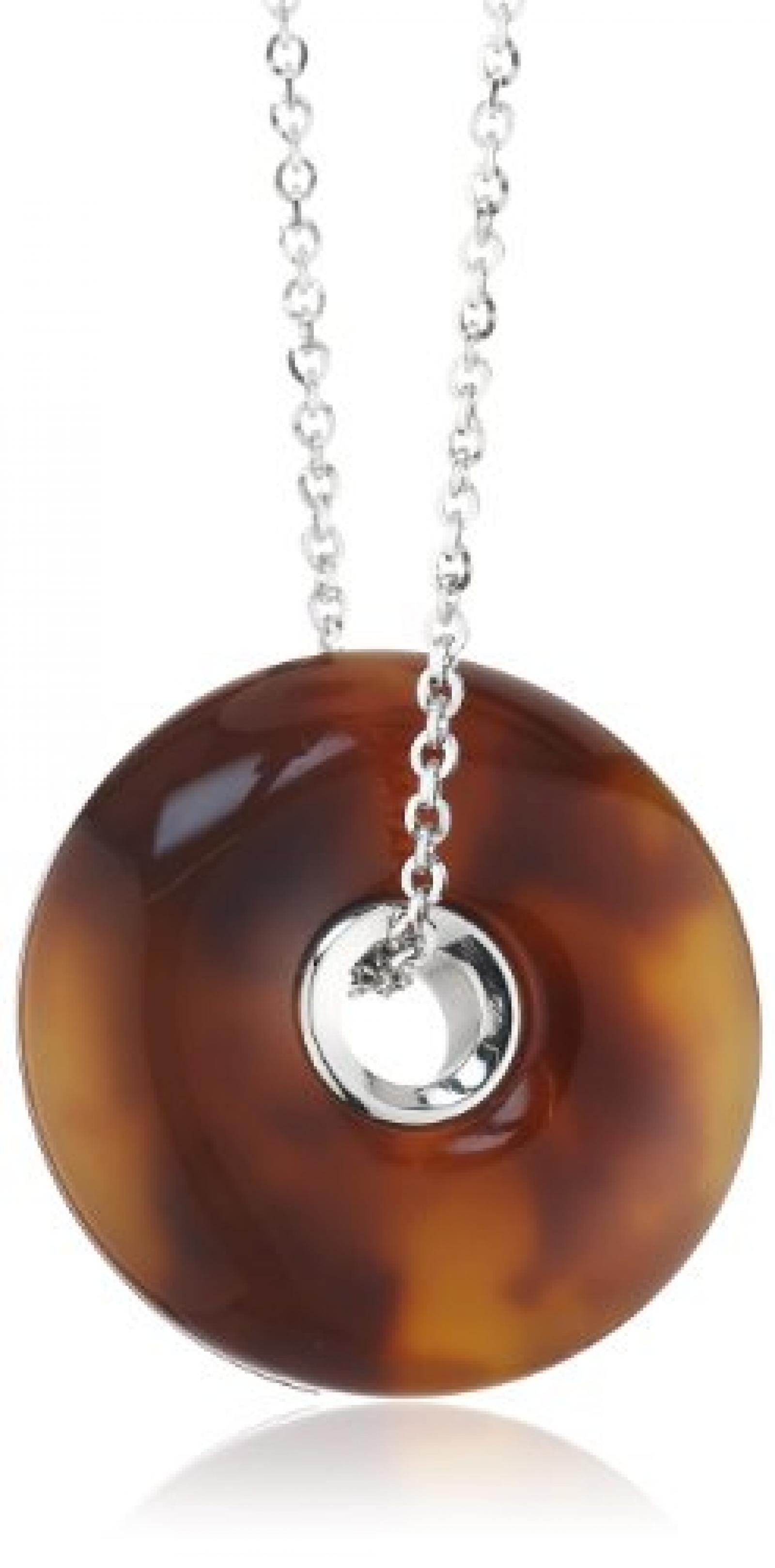 Mike Ellis New York Damen Halskette Edelstahl Acryl braun 42.0 cm K205 IPS 