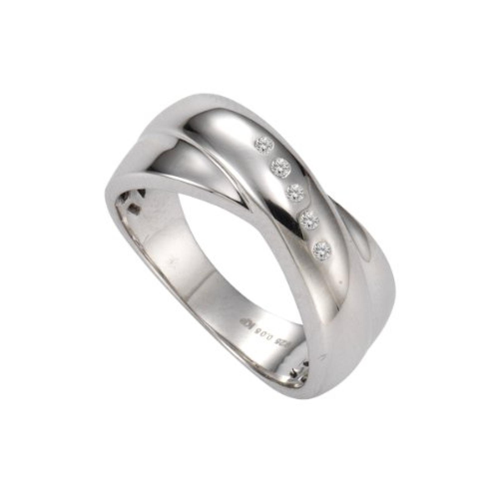 Celesta Damen-Ring 925 Sterling Silber 5x Diamanten 0.05 ct. Gr. 58 312270014-058 Celesta Damen-Ring 925 Sterling Silber 5x Diamanten 0.05 ct. Gr. 58 312270014-058
