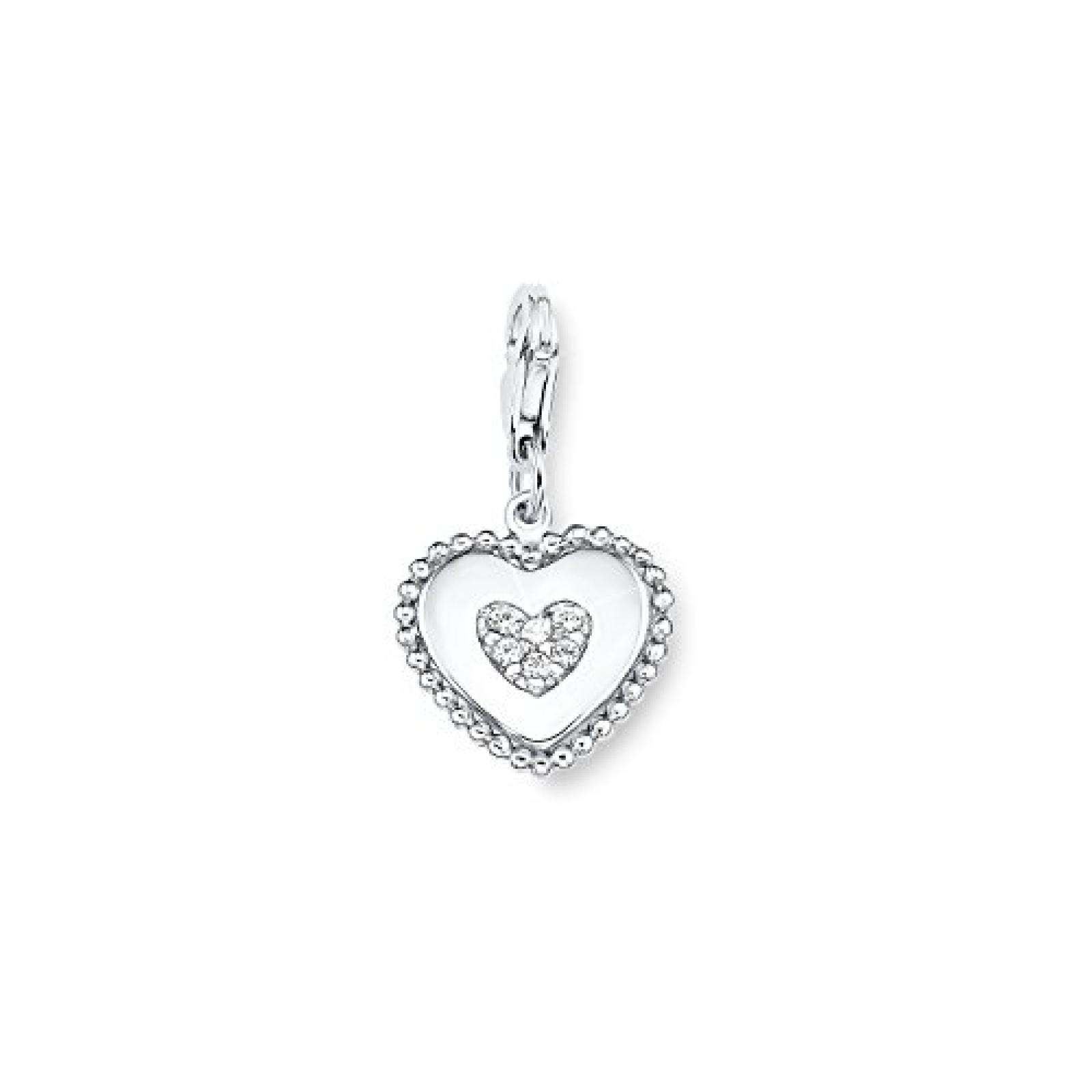 s.Oliver Jewel Damen-Charm 925 Silber rhodiniert Zirkonia wei&szlig; - 508803 
