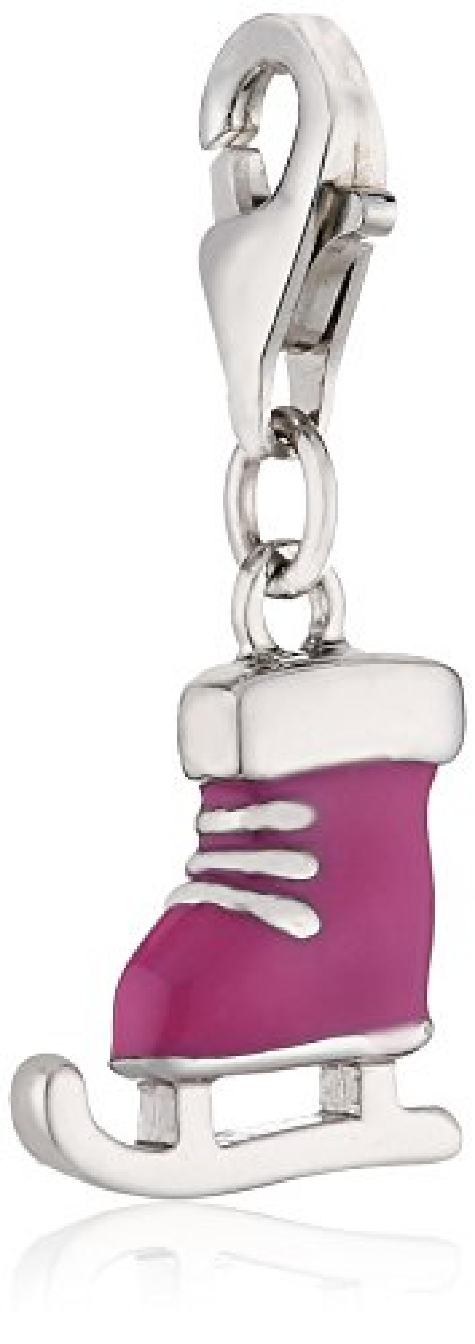 Zeeme Damen-Anhänger 925/- Sterling Silber Schlittschuh Pink 280240063 