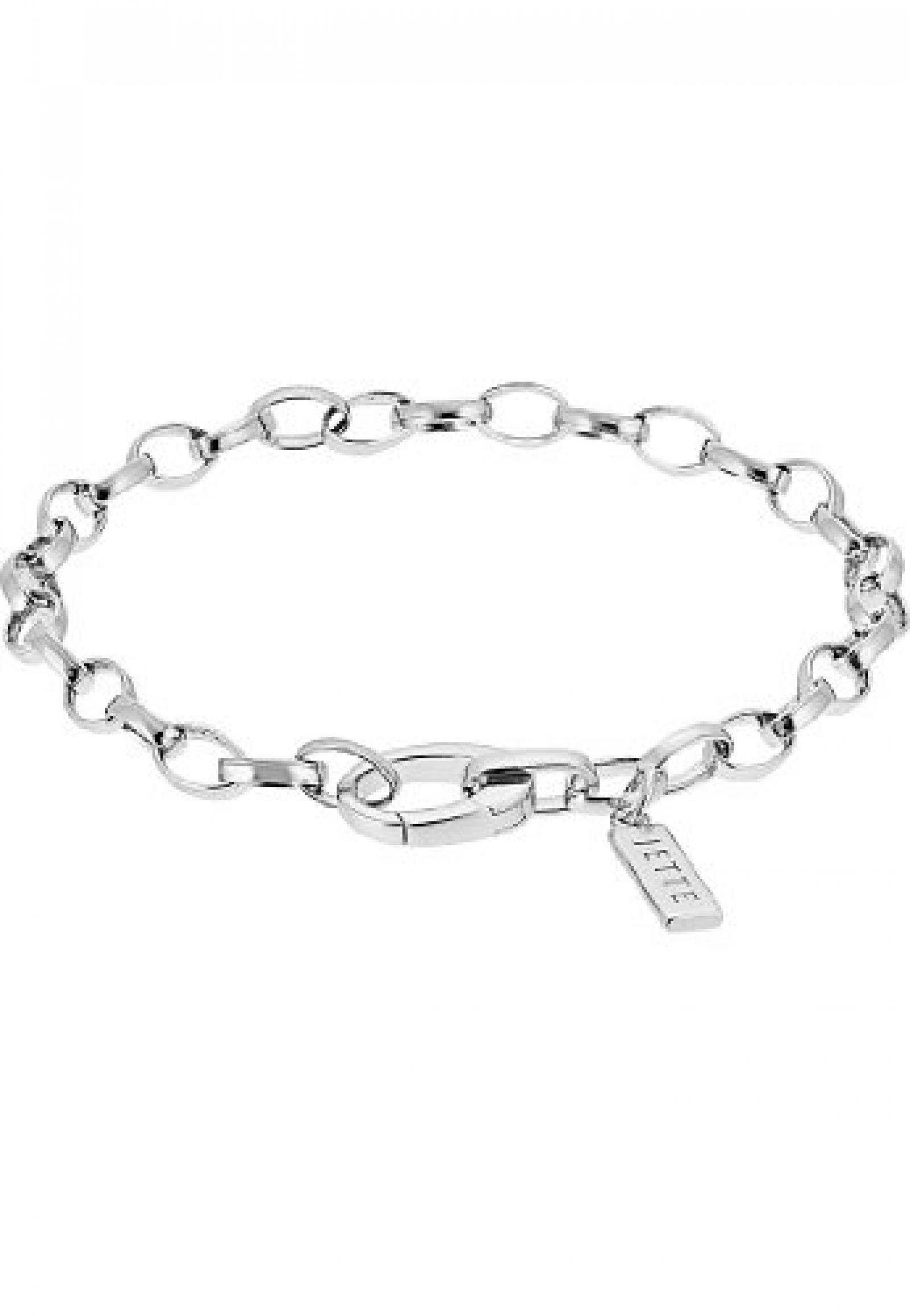 JETTE Charms Damen-Armband Basic 925er Silber rhodiniert silber, One Size 