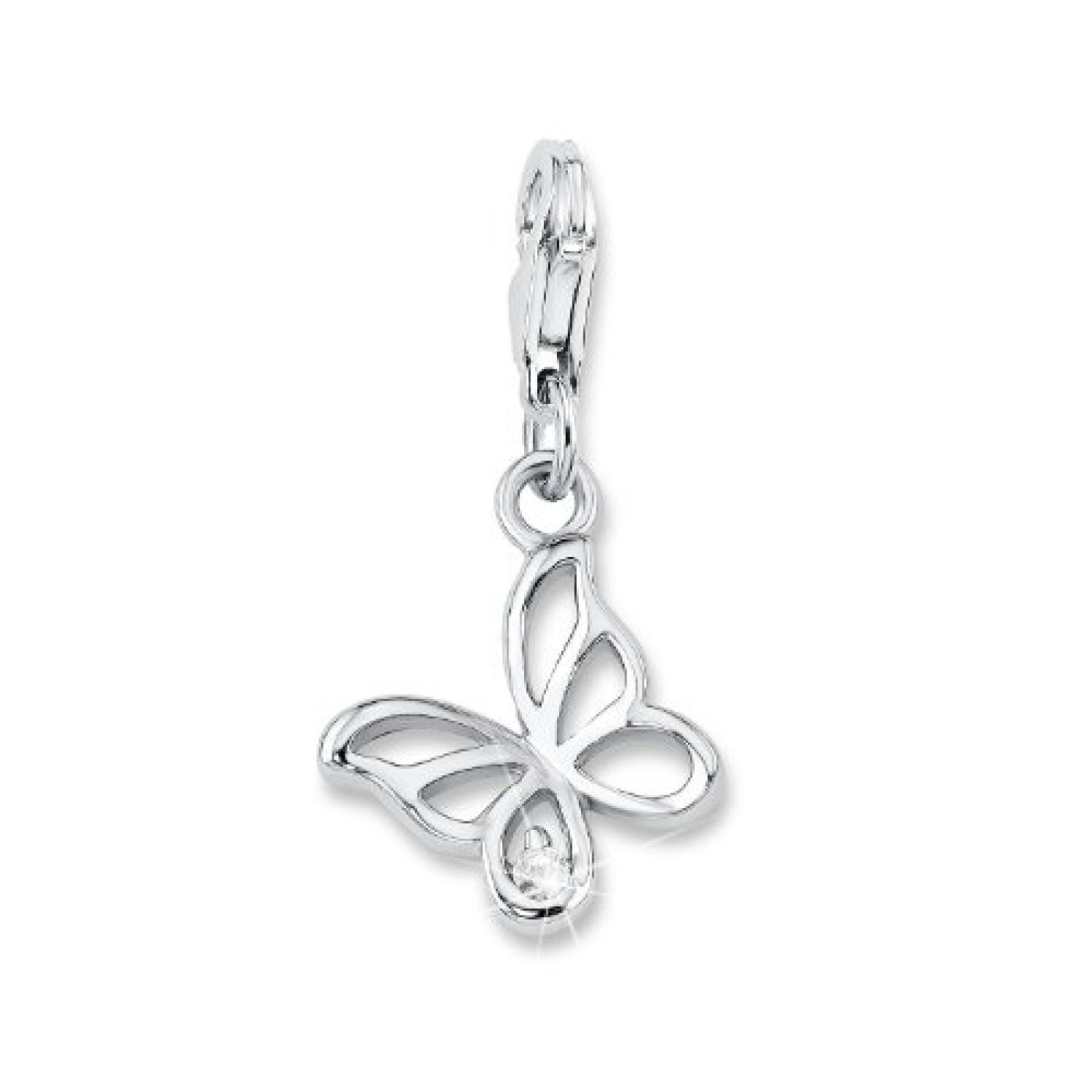 s.Oliver Jewel Damen-Charm 925 Sterling Silber Zirkonia wei&szlig; 490191 