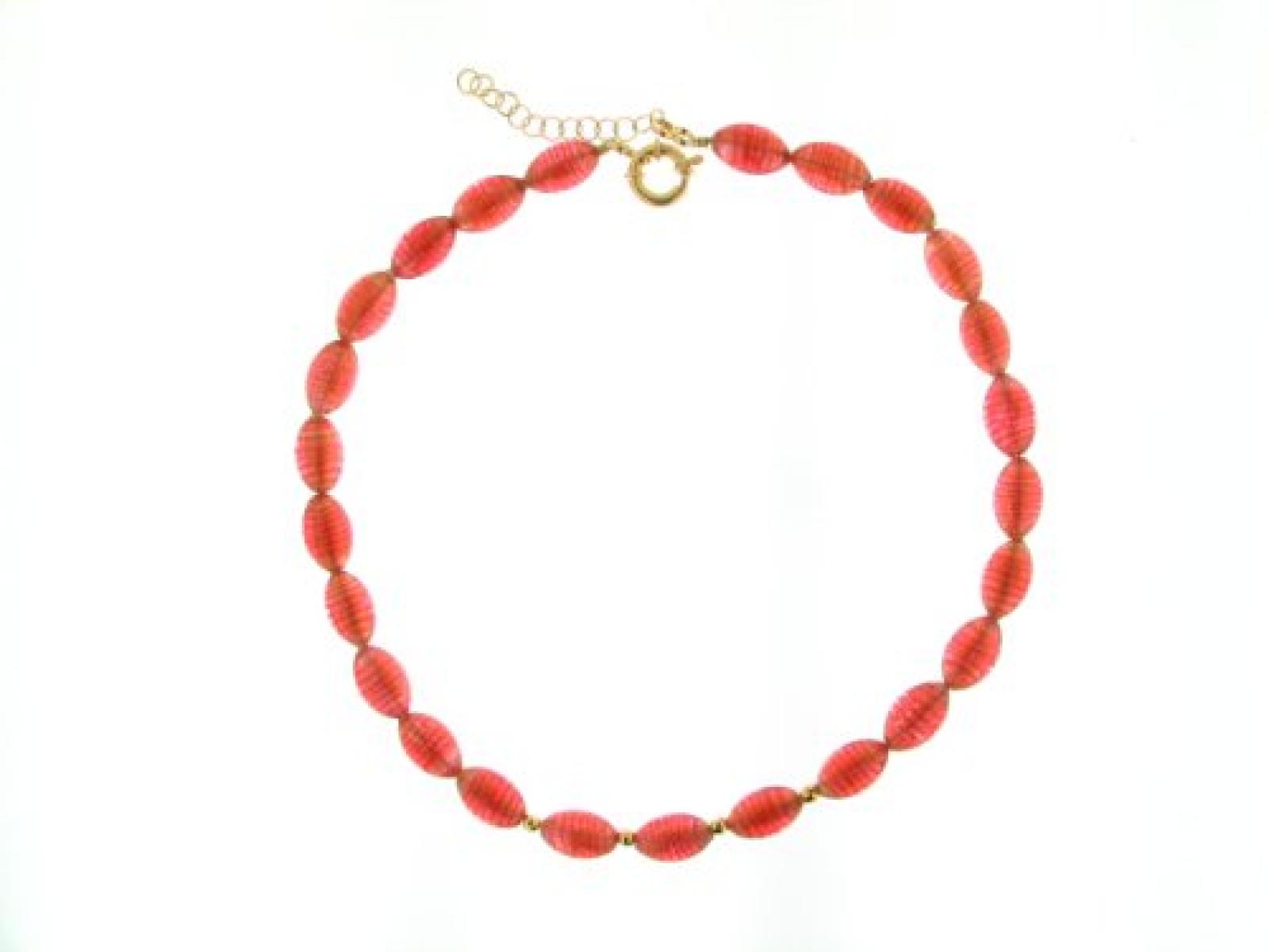 Kettenworld Damen Halskette Silber vergoldet Perlmutt 27985 