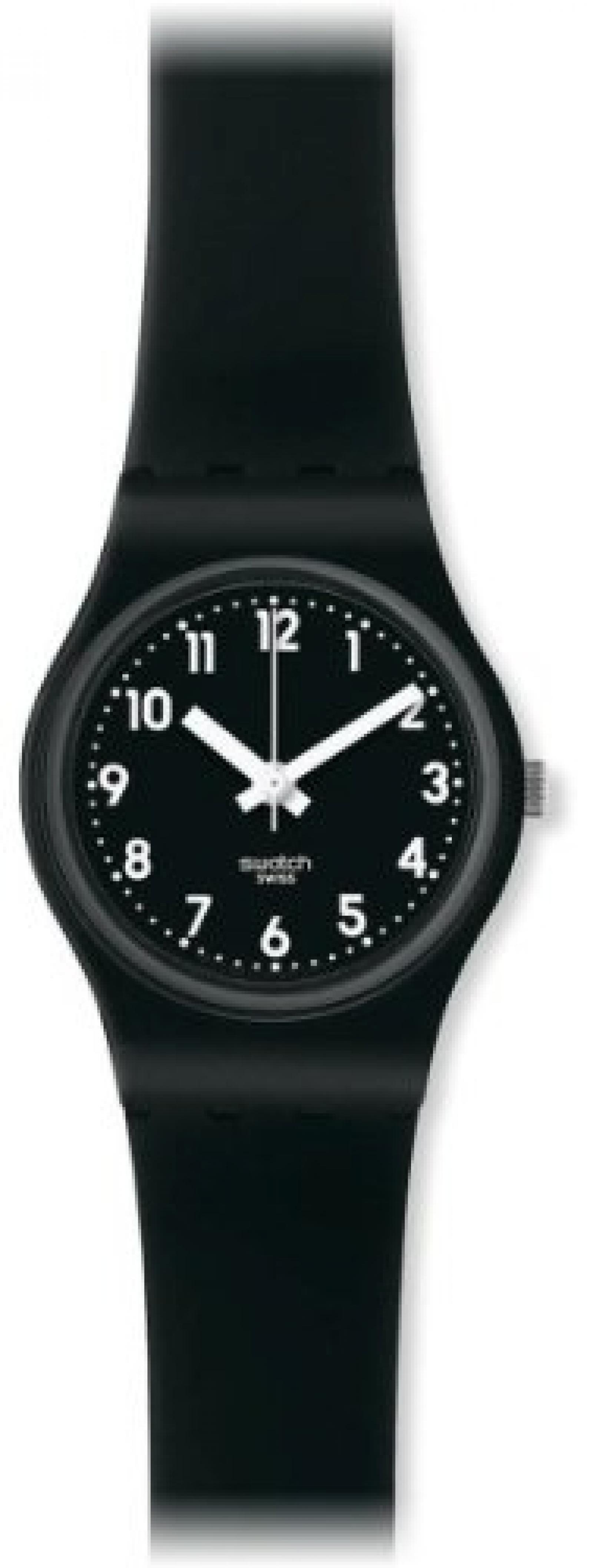 Swatch Damen-Armbanduhr XS Lady Black Analog Quarz Kautschuk LB170 