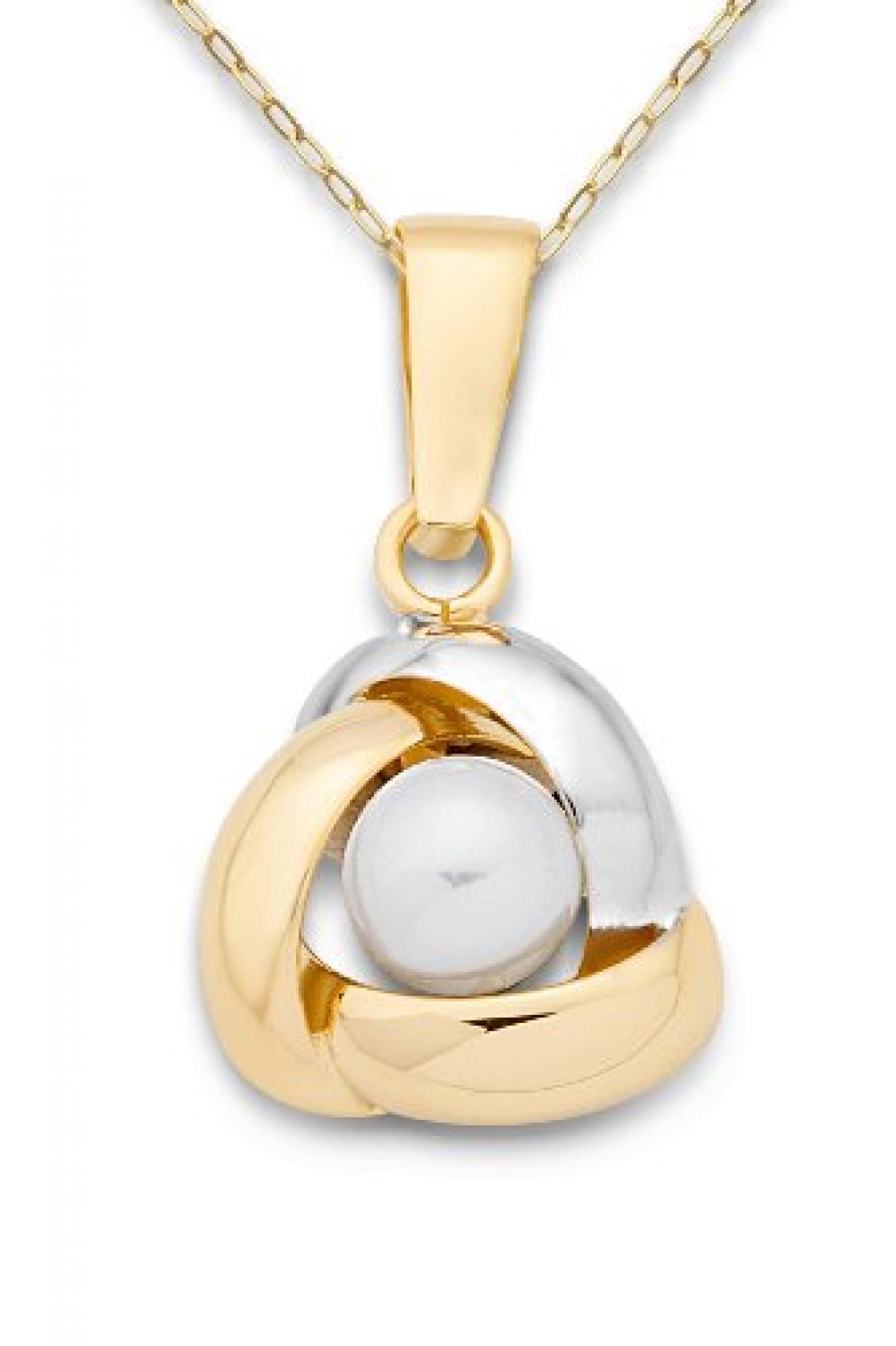 Miore Damen-Halskette 9 Karat 375 Gelbgold knot Perle weiß MA9024N Miore Damen-Halskette 9 Karat 375 Gelbgold knot Perle weiß MA9024N