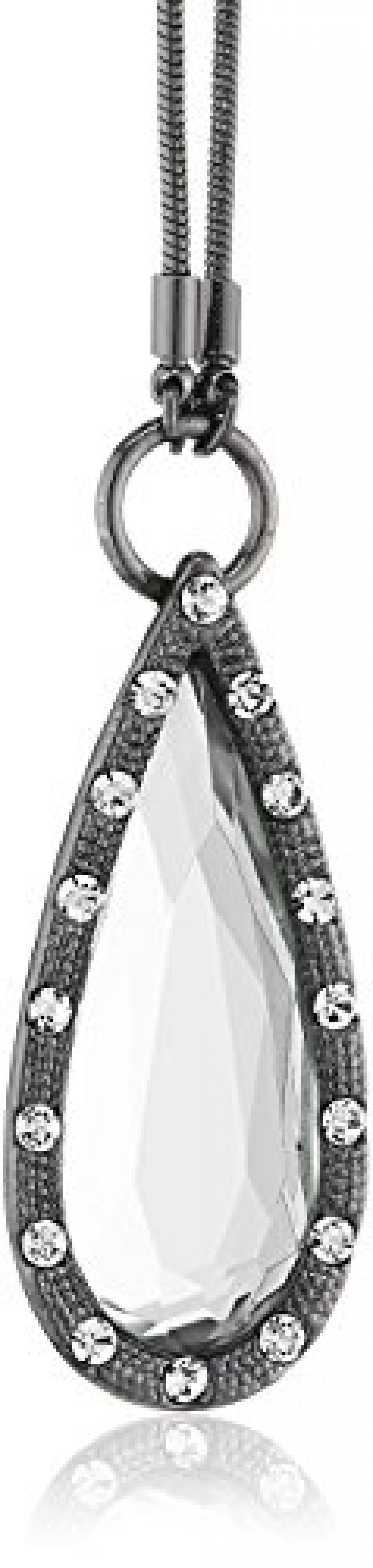 Pilgrim Damen-Halskette delicate night hematite plated kristall 45 cm 12114-3021 Pilgrim Damen-Halskette delicate night hematite plated kristall 45 cm 12114-3021