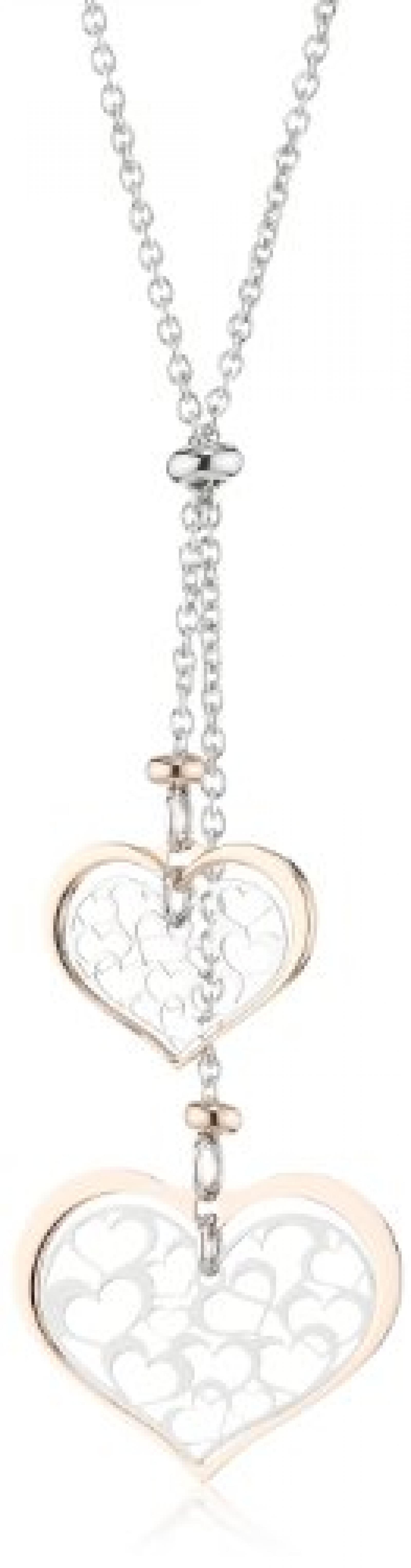 Nomination Damen-Halskette Romantica Silber 925 (2 Herzen) (Roségold) 141520/011 Nomination Damen-Halskette Romantica Silber 925 (2 Herzen) (Roségold) 141520/011