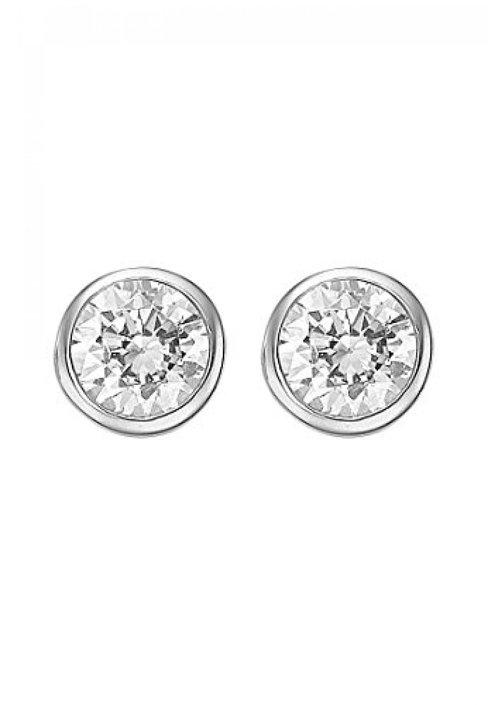 CHRIST Gold Damen-Ohrstecker 585er Wei&szlig;gold Zirkonia One Size, wei&szlig;gold 